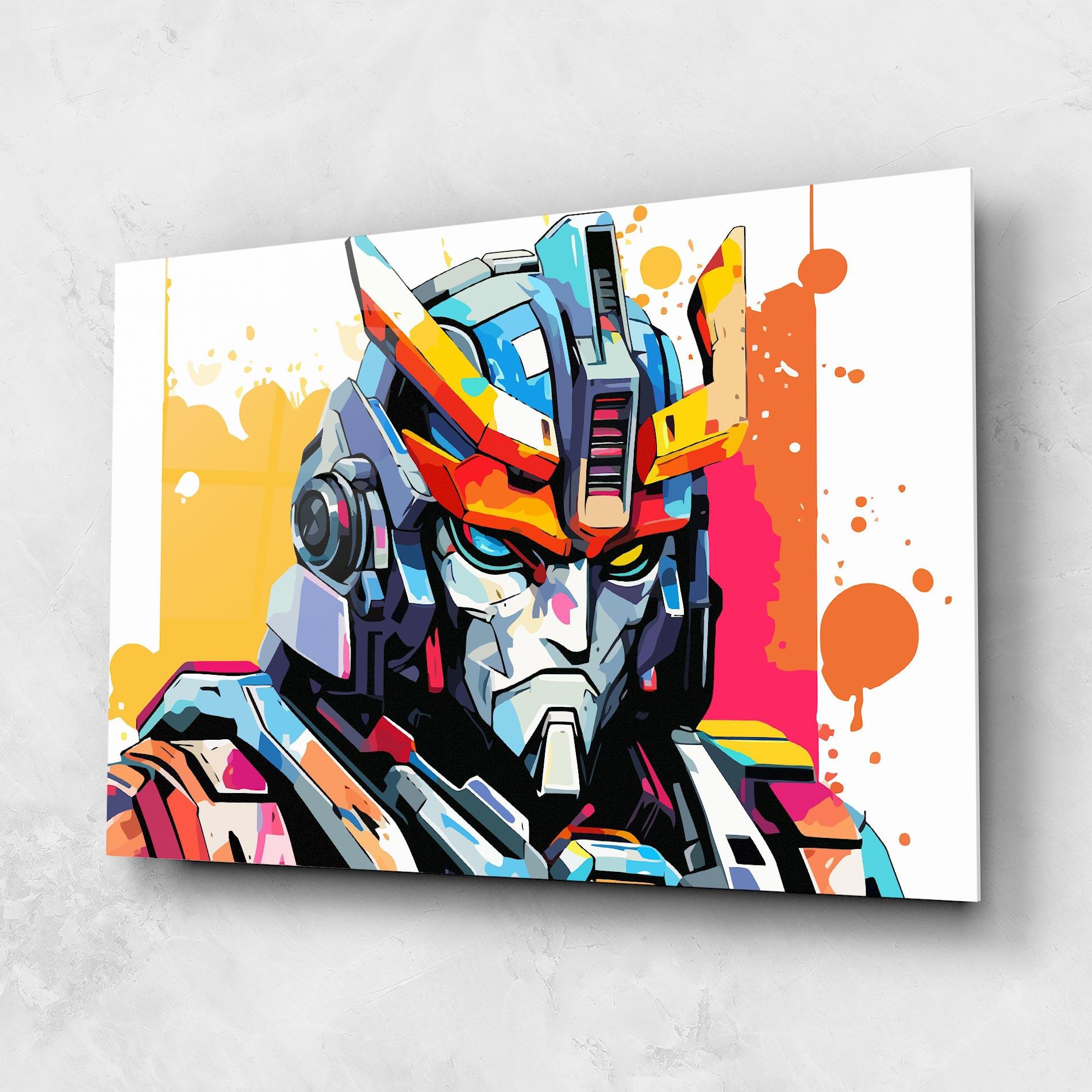 Obraz na Szkle Colorful Art Robot mockup 1