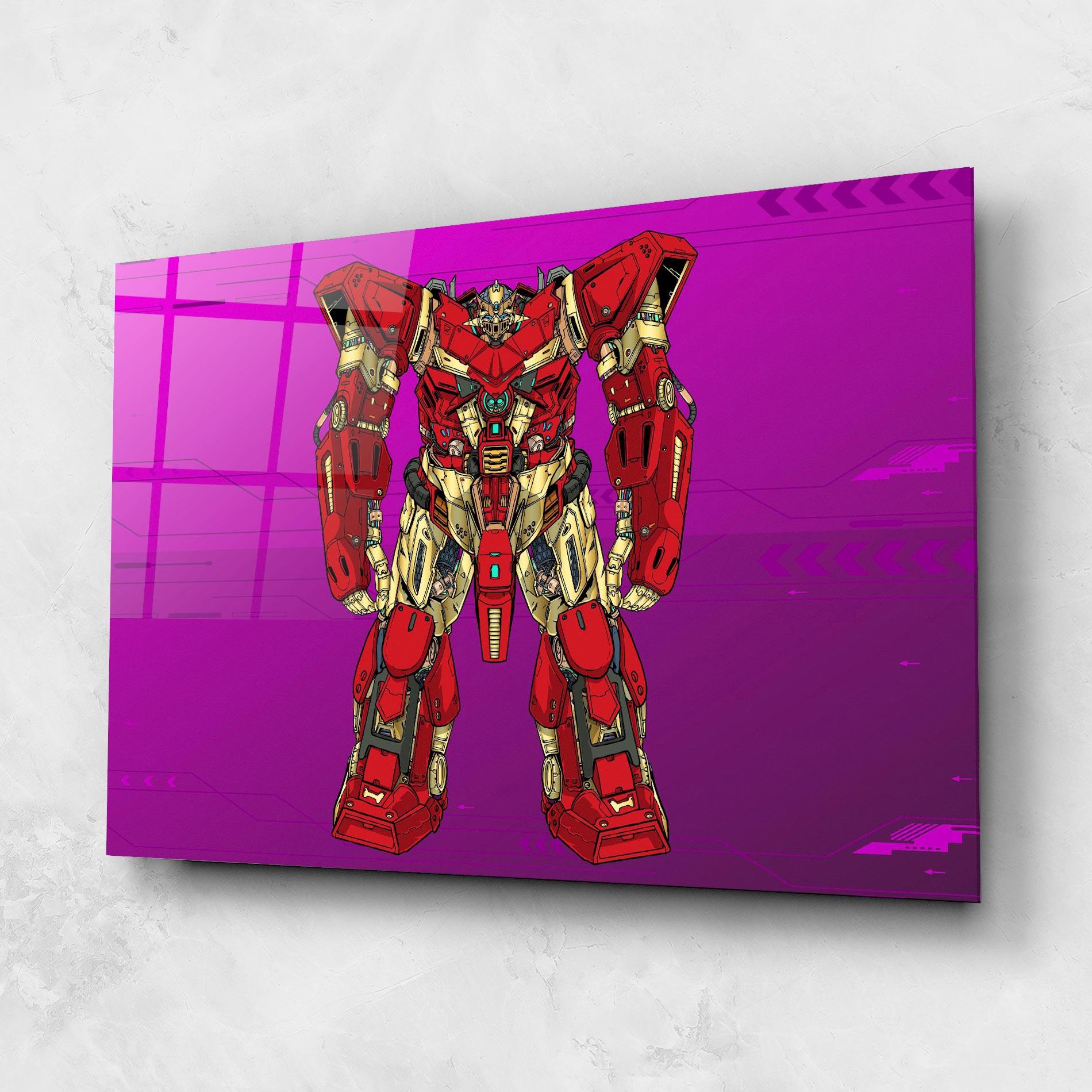Obraz na Szkle Red Cream Robot mockup 1