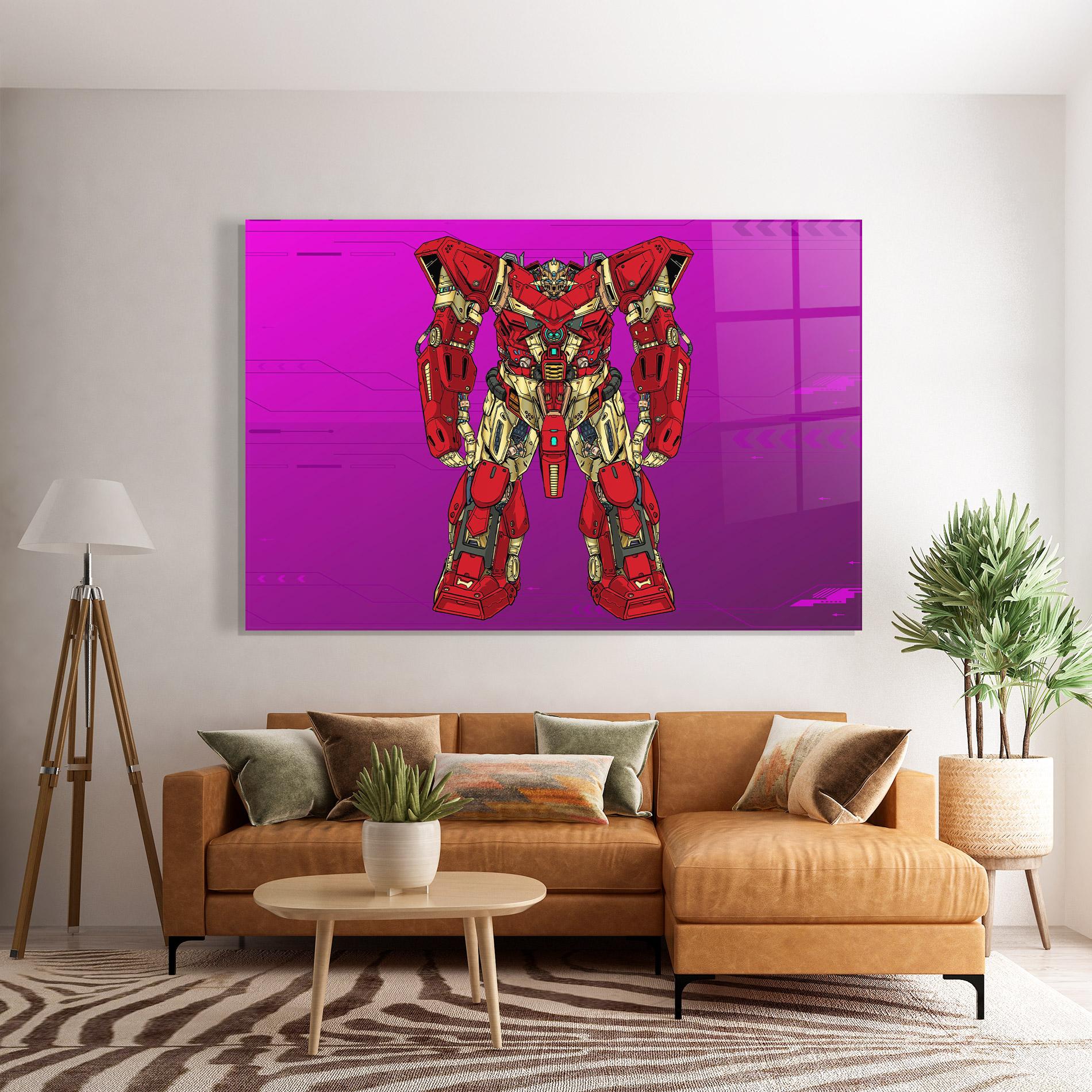 Obraz na Szkle Red Cream Robot mockup 7