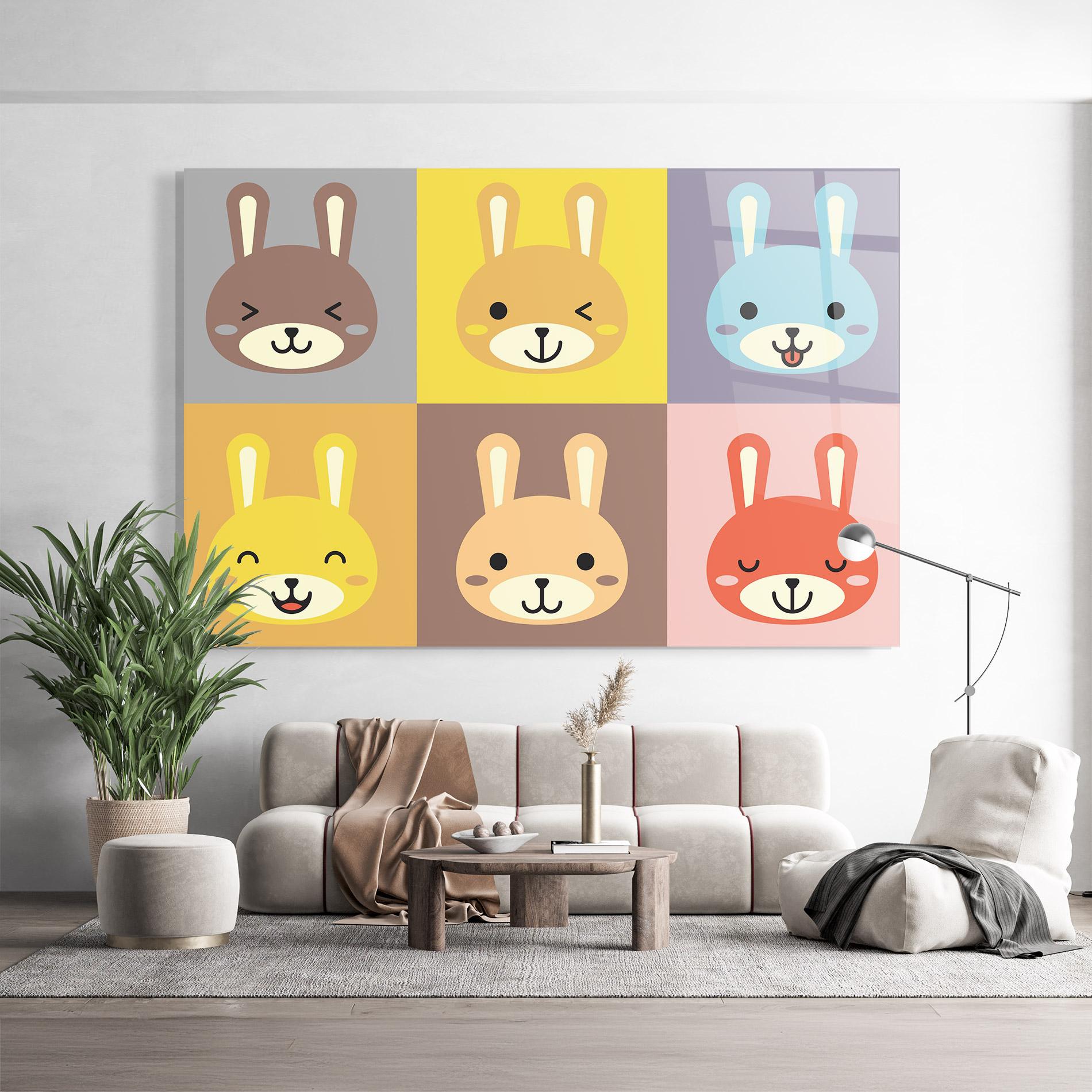 Obraz na Szkle Bunny Colors mockup 9