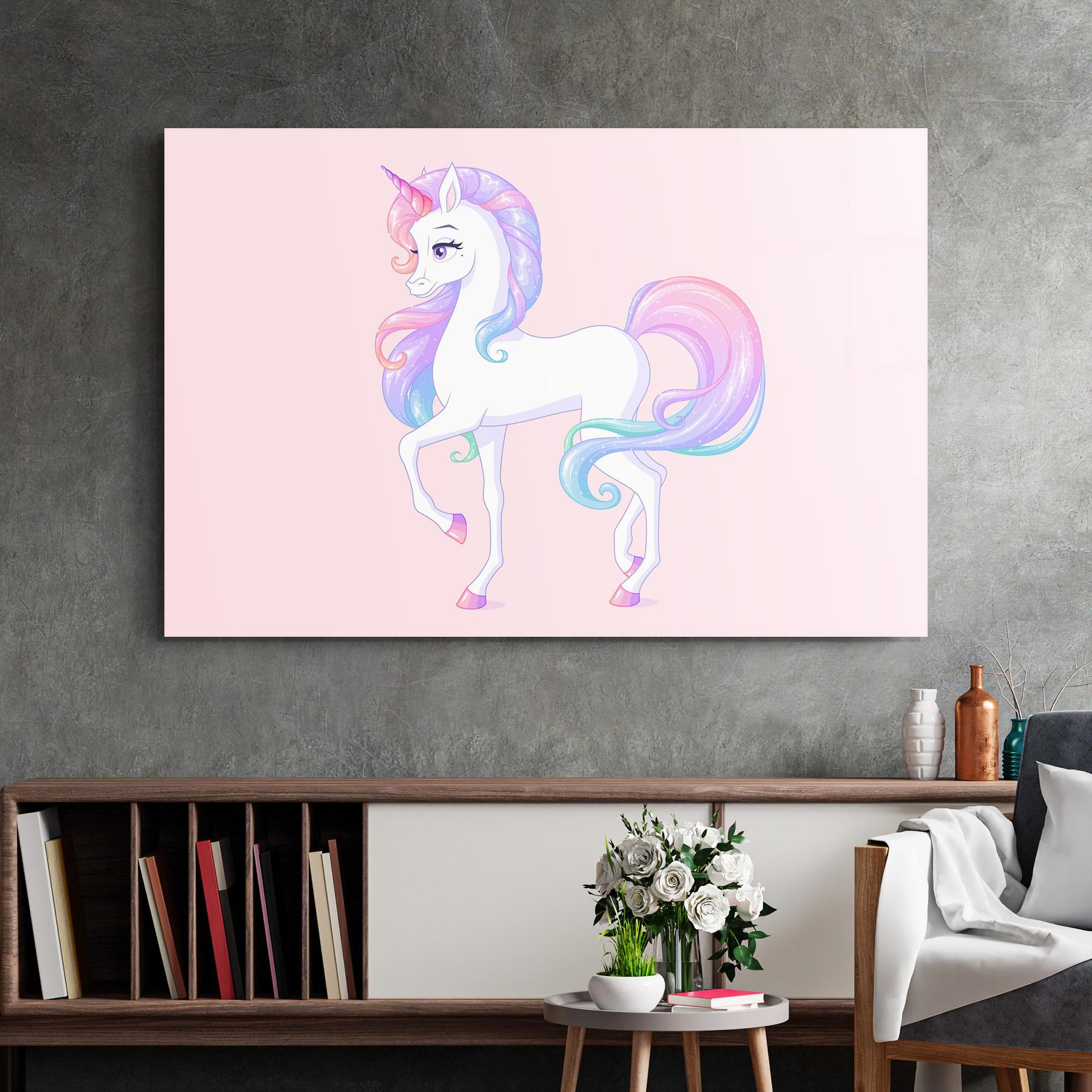 Obraz na Szkle Beautiful Unicorn mockup 2