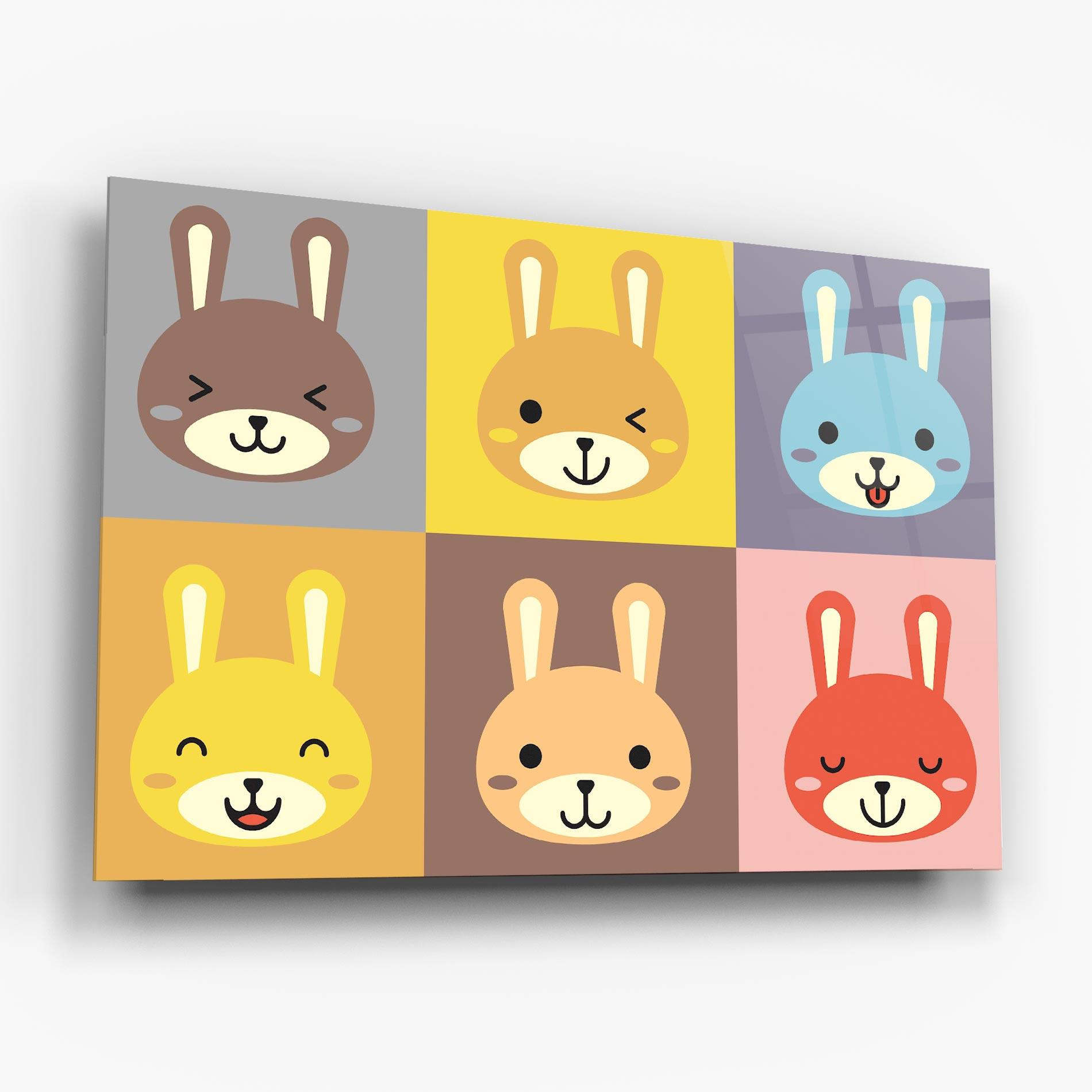 Obraz na Szkle Bunny Colors mockup 6