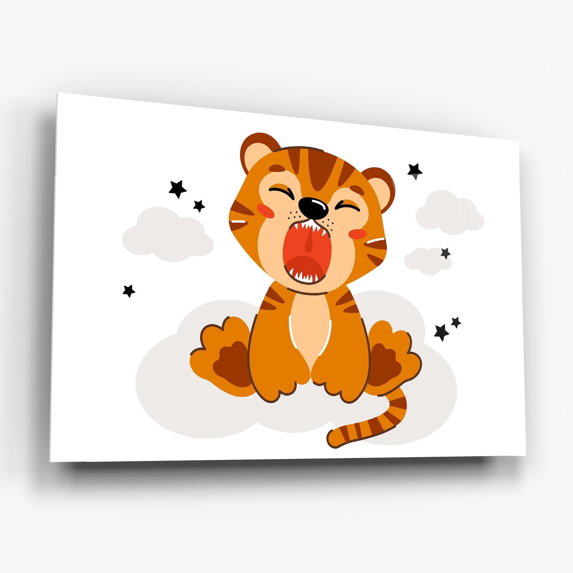 Obraz na Szkle Cute Sleepy Tiger mockup 6