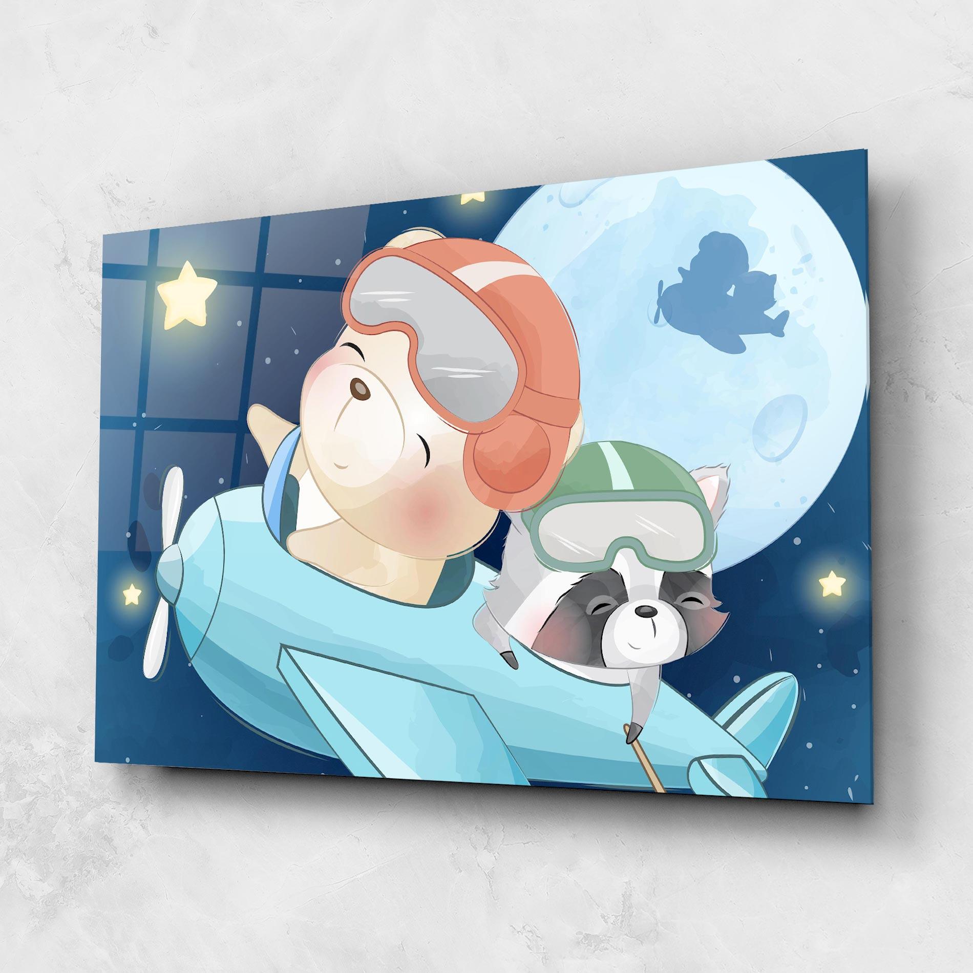 Obraz na Szkle Bear Flying Star mockup 1