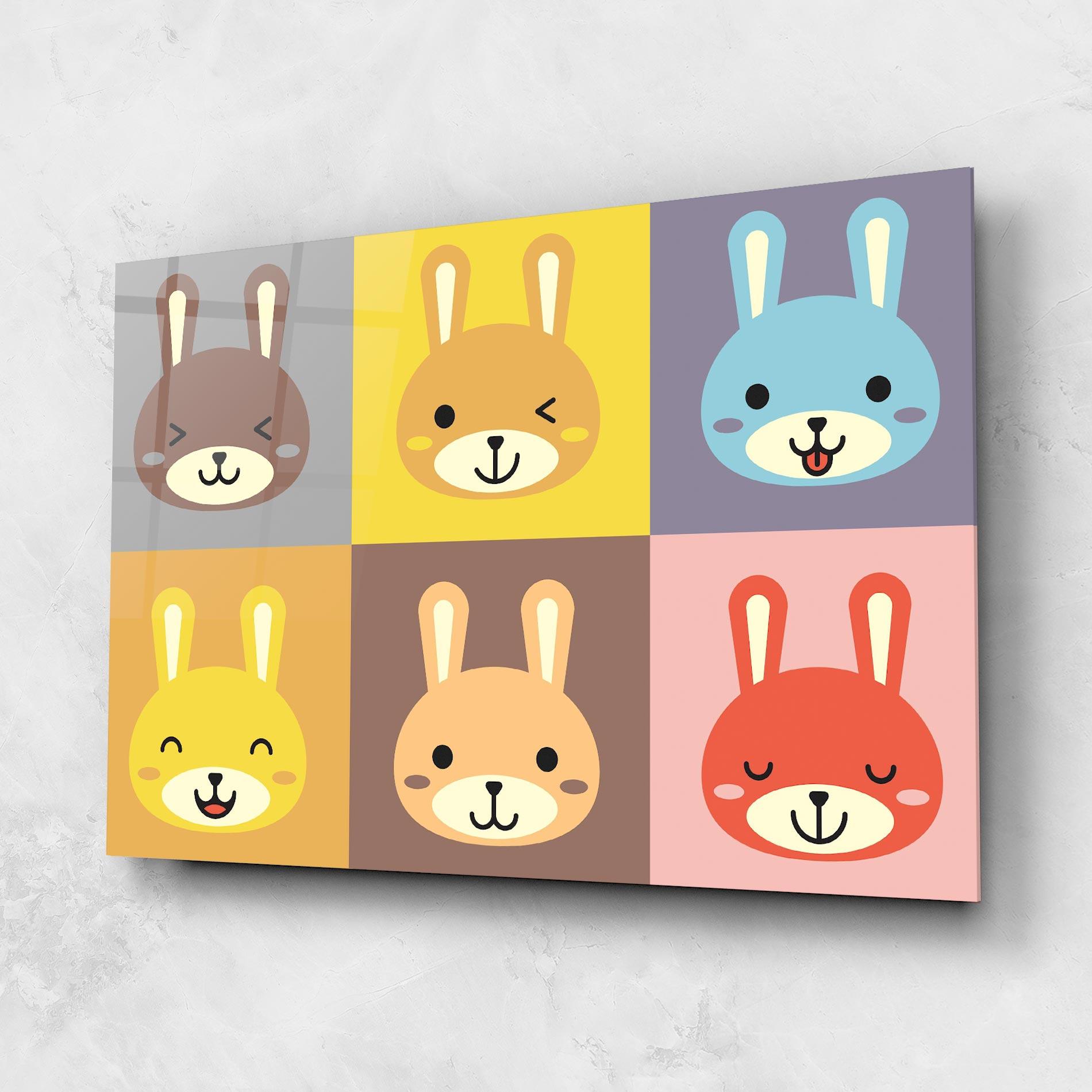 Obraz na Szkle Bunny Colors mockup 1
