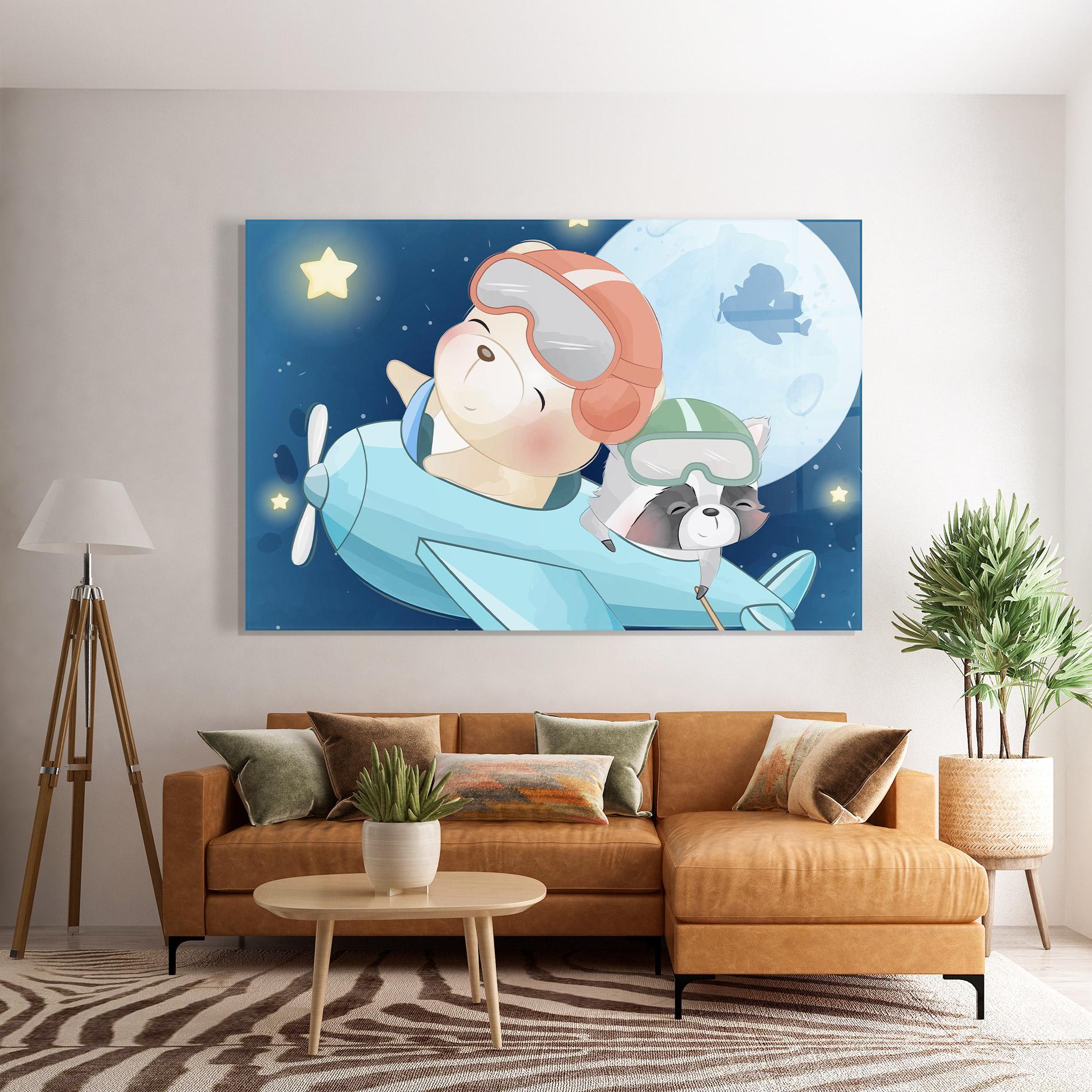 Obraz na Szkle Bear Flying Star mockup 7