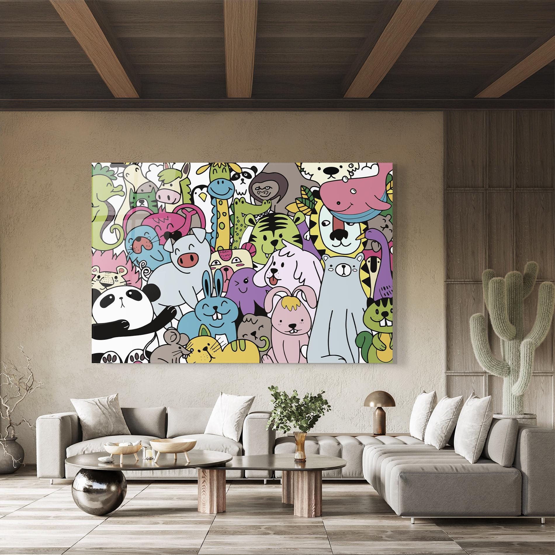 Obraz na Szkle Animals Cartoon mockup 8