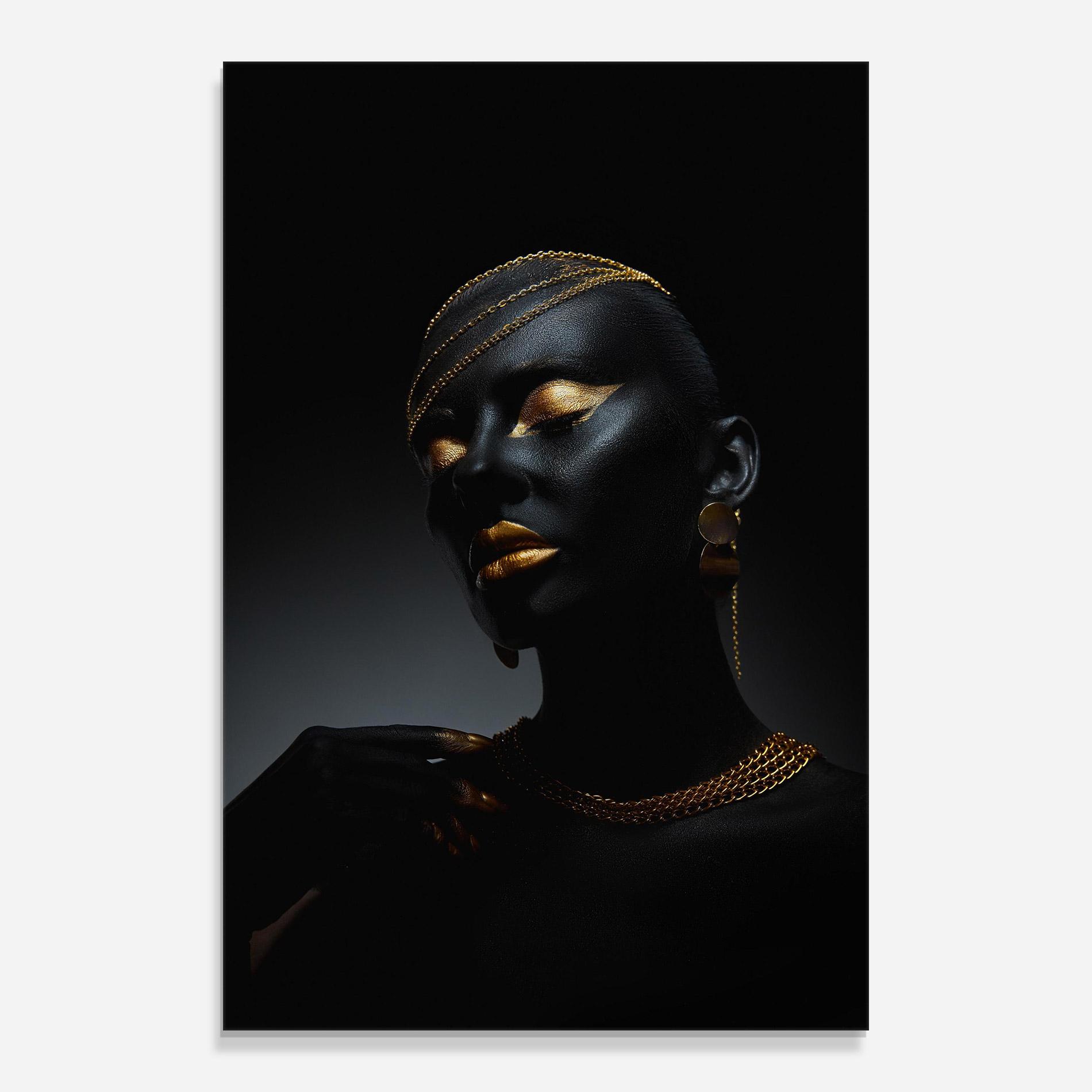 Obraz na Szkle Beauty Gold mockup 0