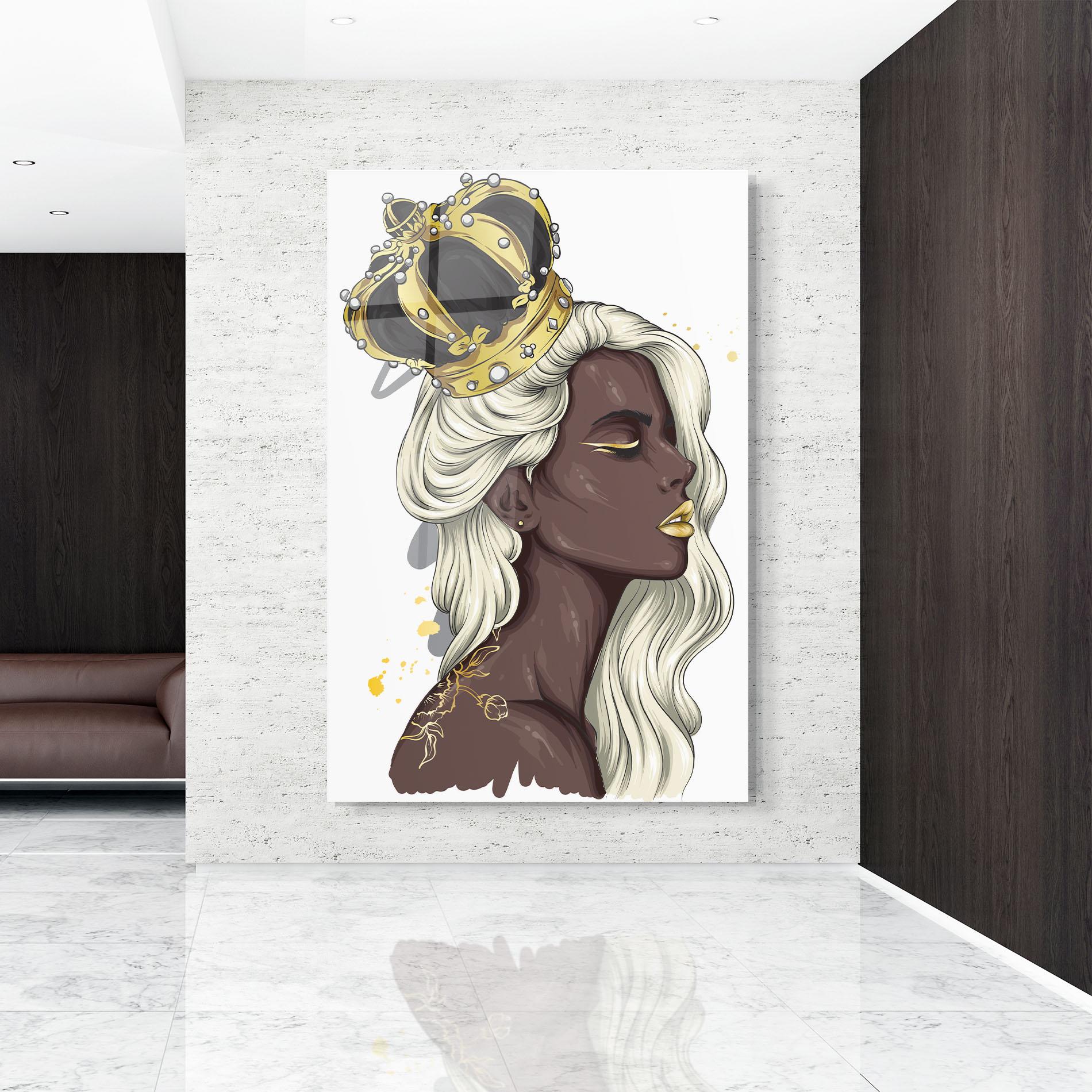 Obraz na Szkle Big Black Crown mockup 9