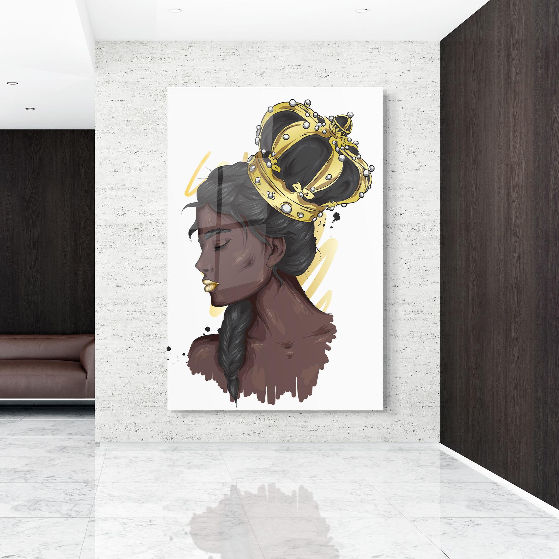 Obraz na Szkle Big Gold Crown mockup 9