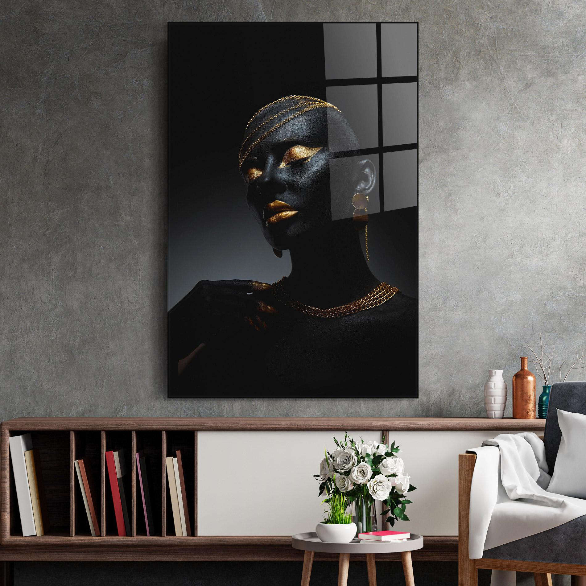 Obraz na Szkle Beauty Gold mockup 2