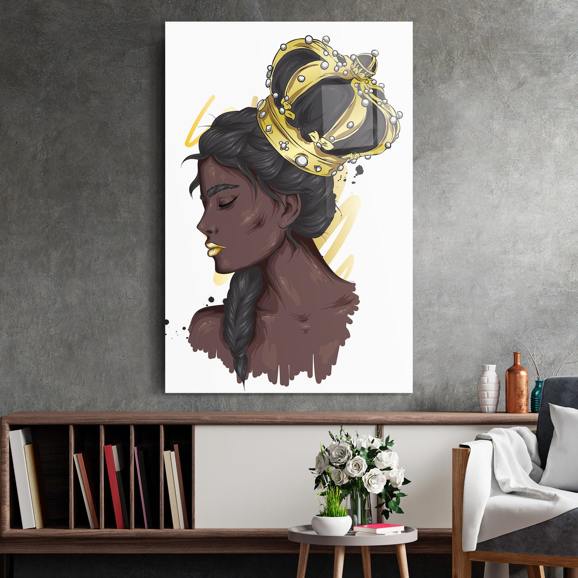 Obraz na Szkle Big Gold Crown mockup 2