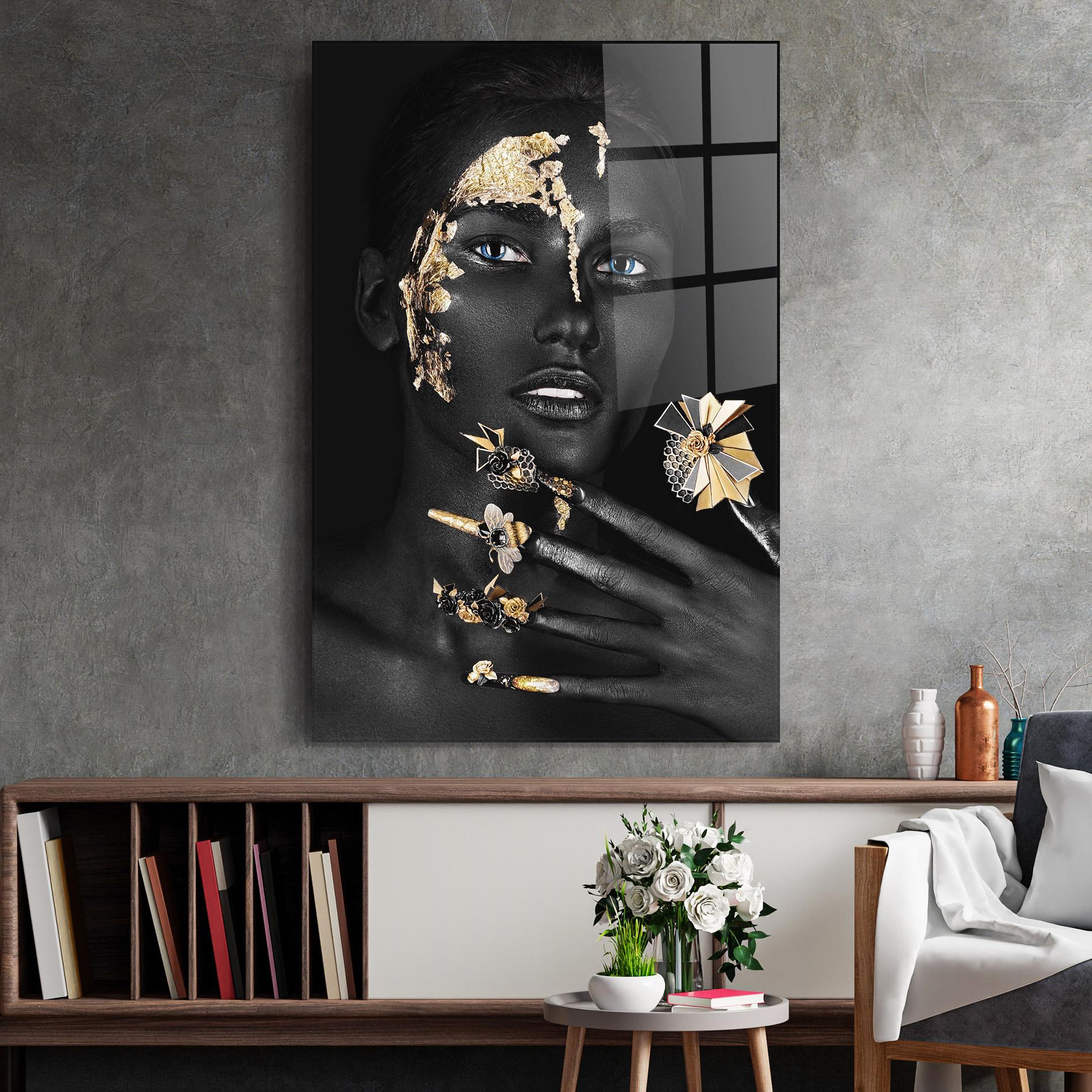 Obraz na Szkle Black Art Makeup mockup 2