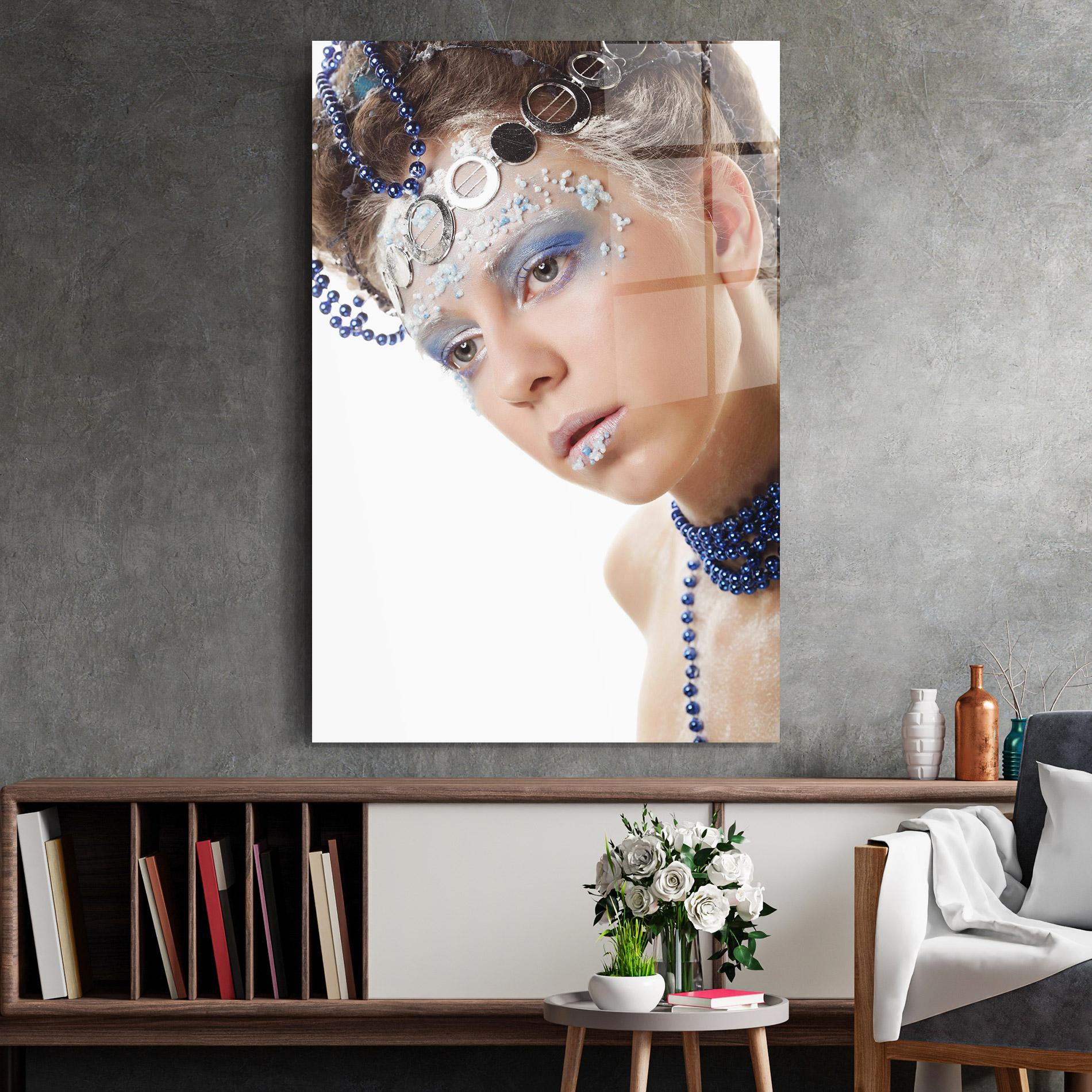 Obraz na Szkle Blue Accessory mockup 2