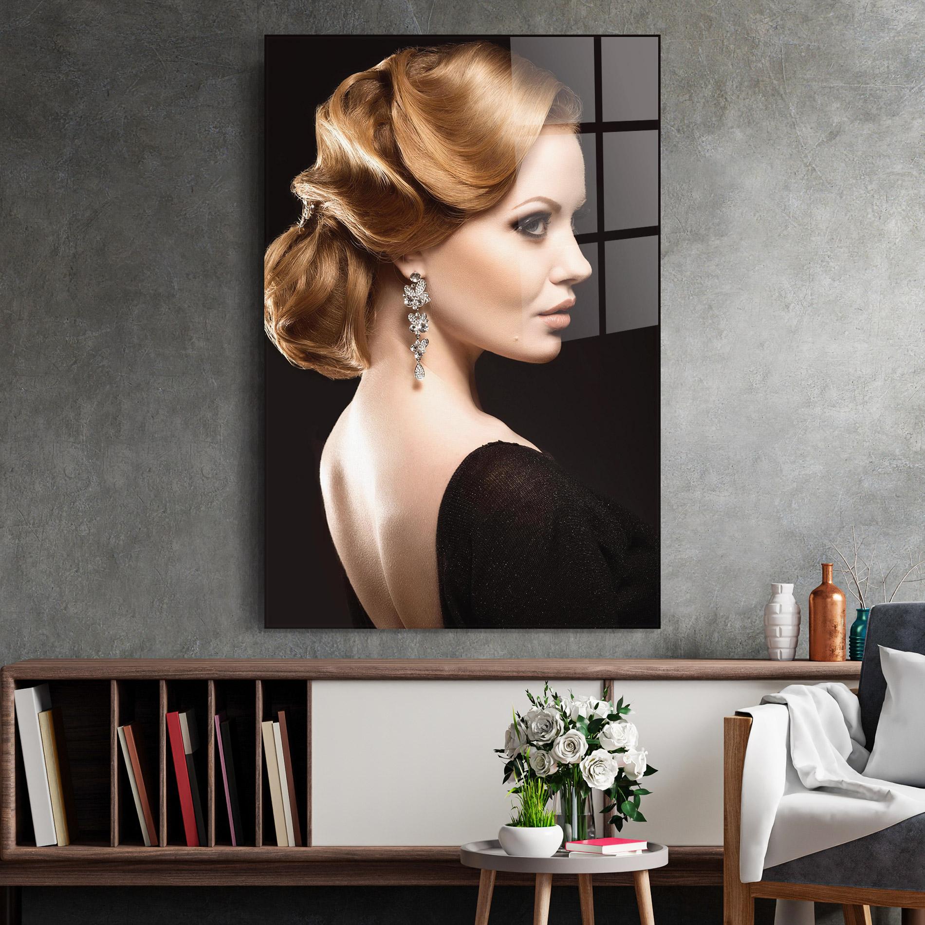 Obraz na Szkle Elegant Earrings mockup 2