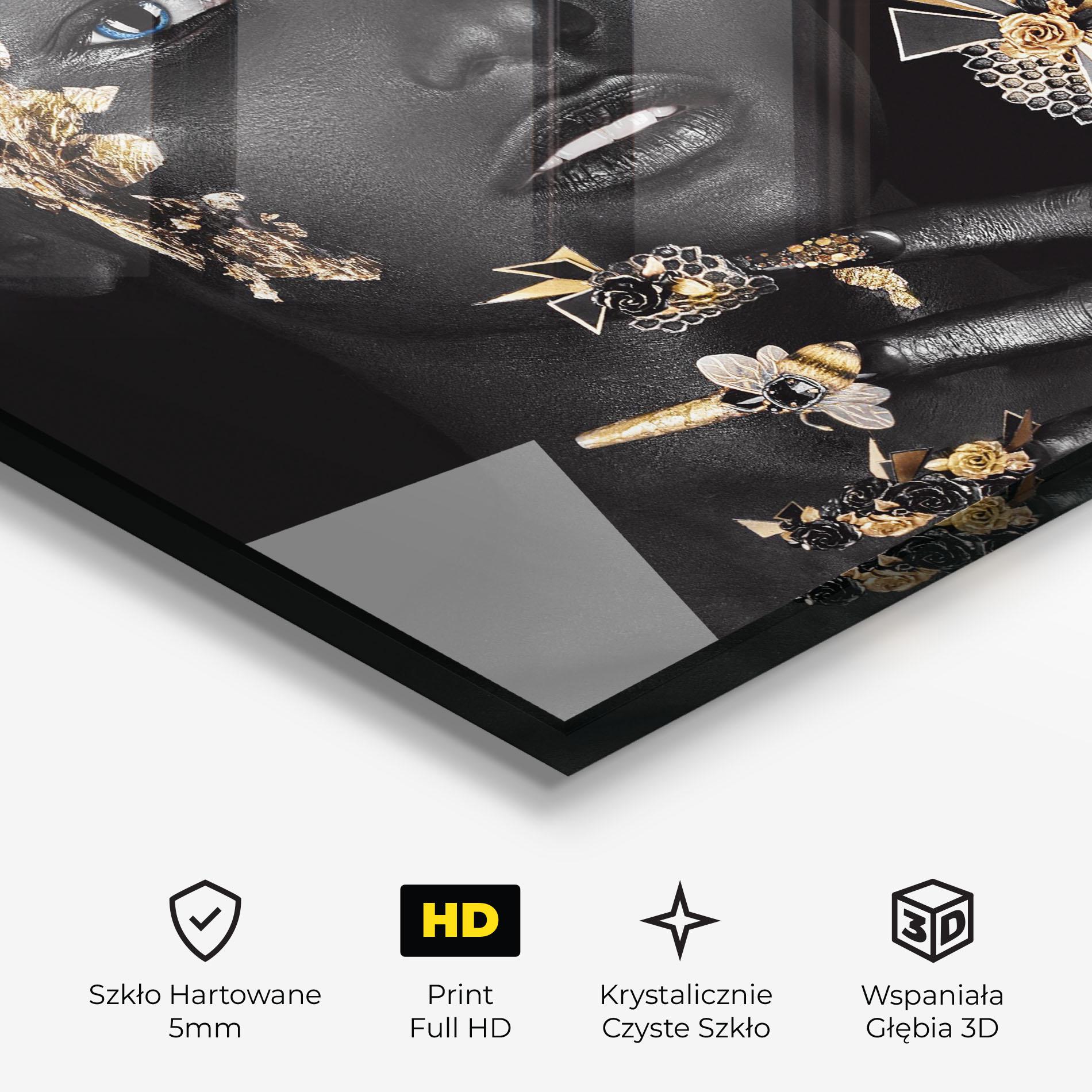 Obraz na Szkle Black Art Makeup mockup 3