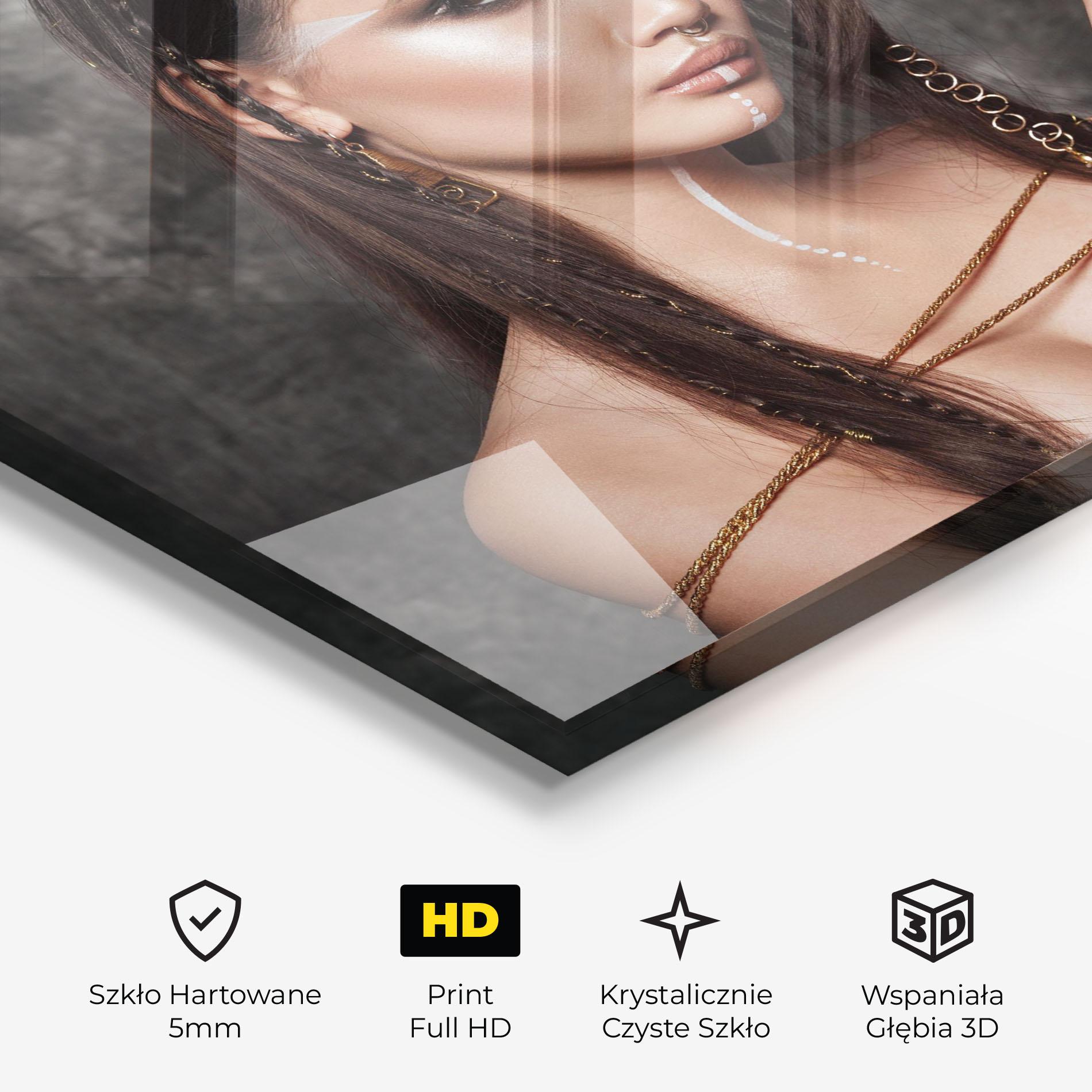Obraz na Szkle Gold Hair Accessory mockup 3