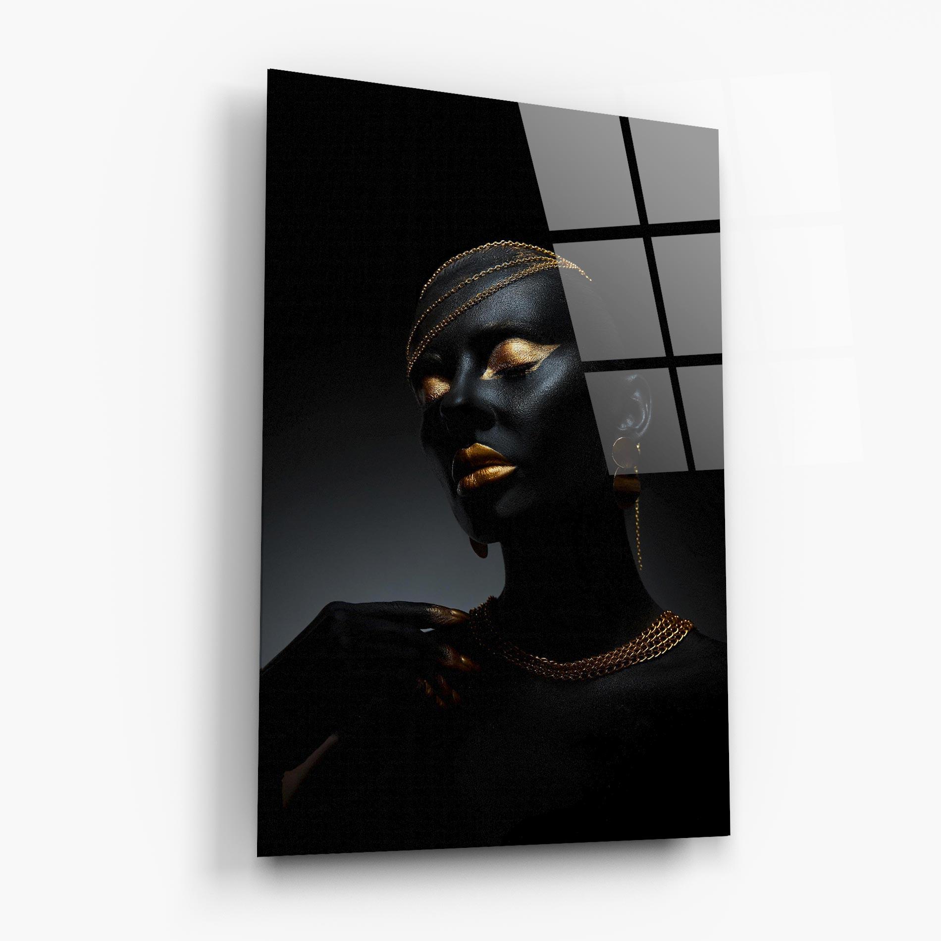 Obraz na Szkle Beauty Gold mockup 6