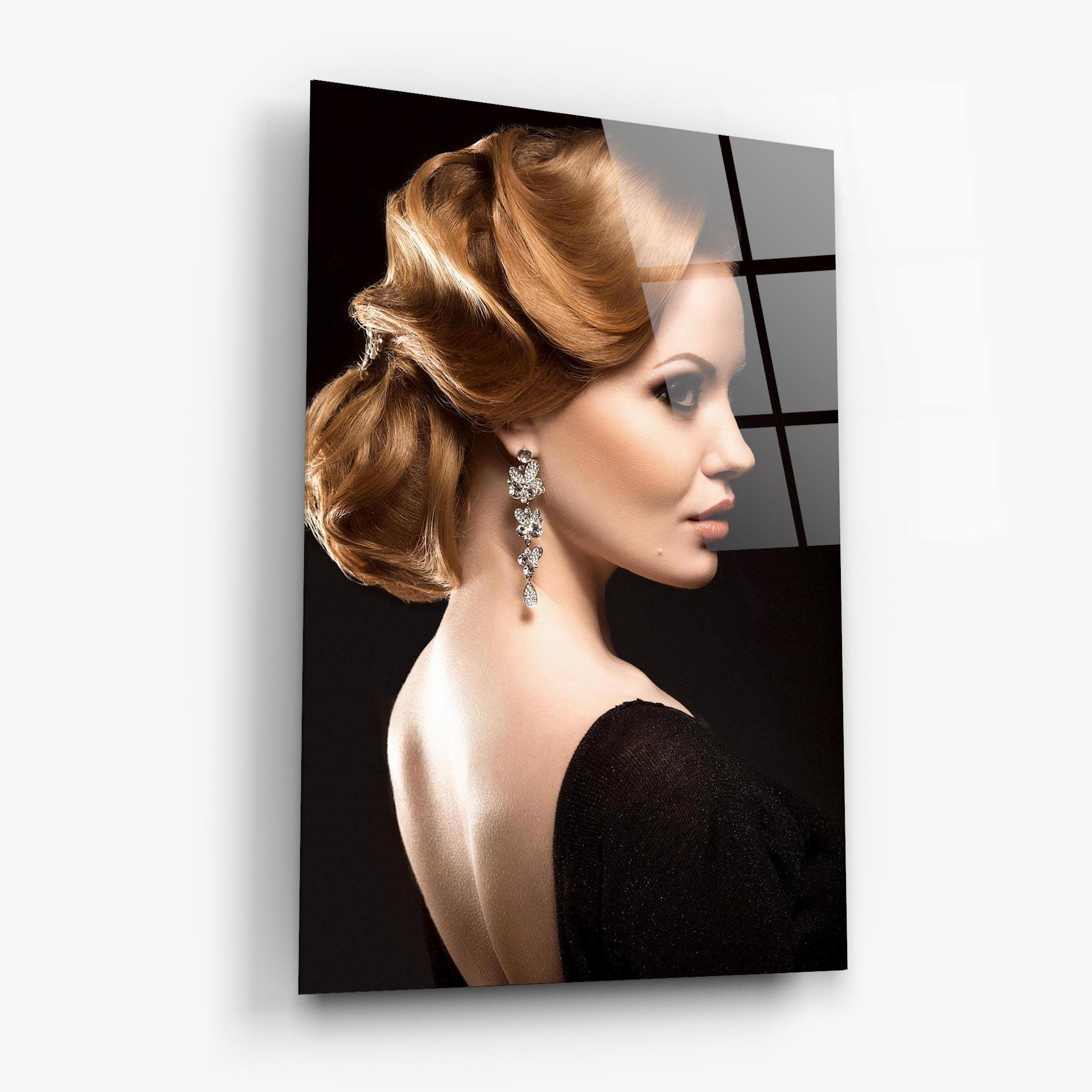 Obraz na Szkle Elegant Earrings mockup 6