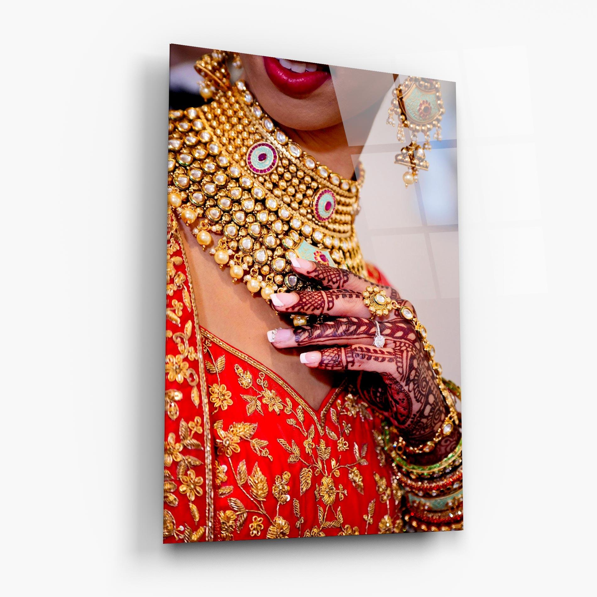 Obraz na Szkle Gold Beautiful Jewelry mockup 6