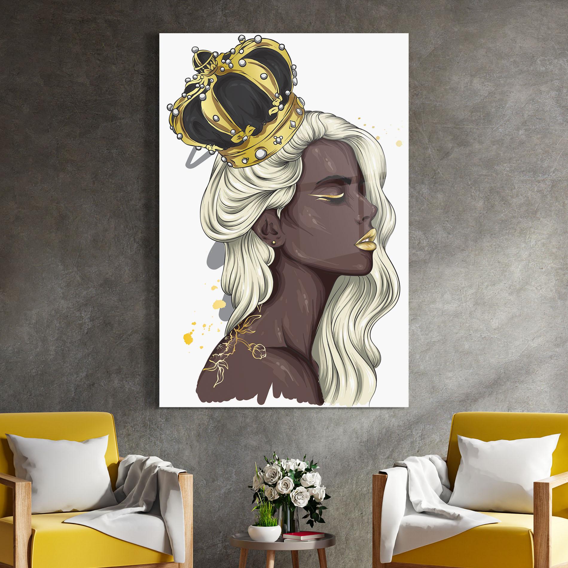 Obraz na Szkle Big Black Crown mockup 4