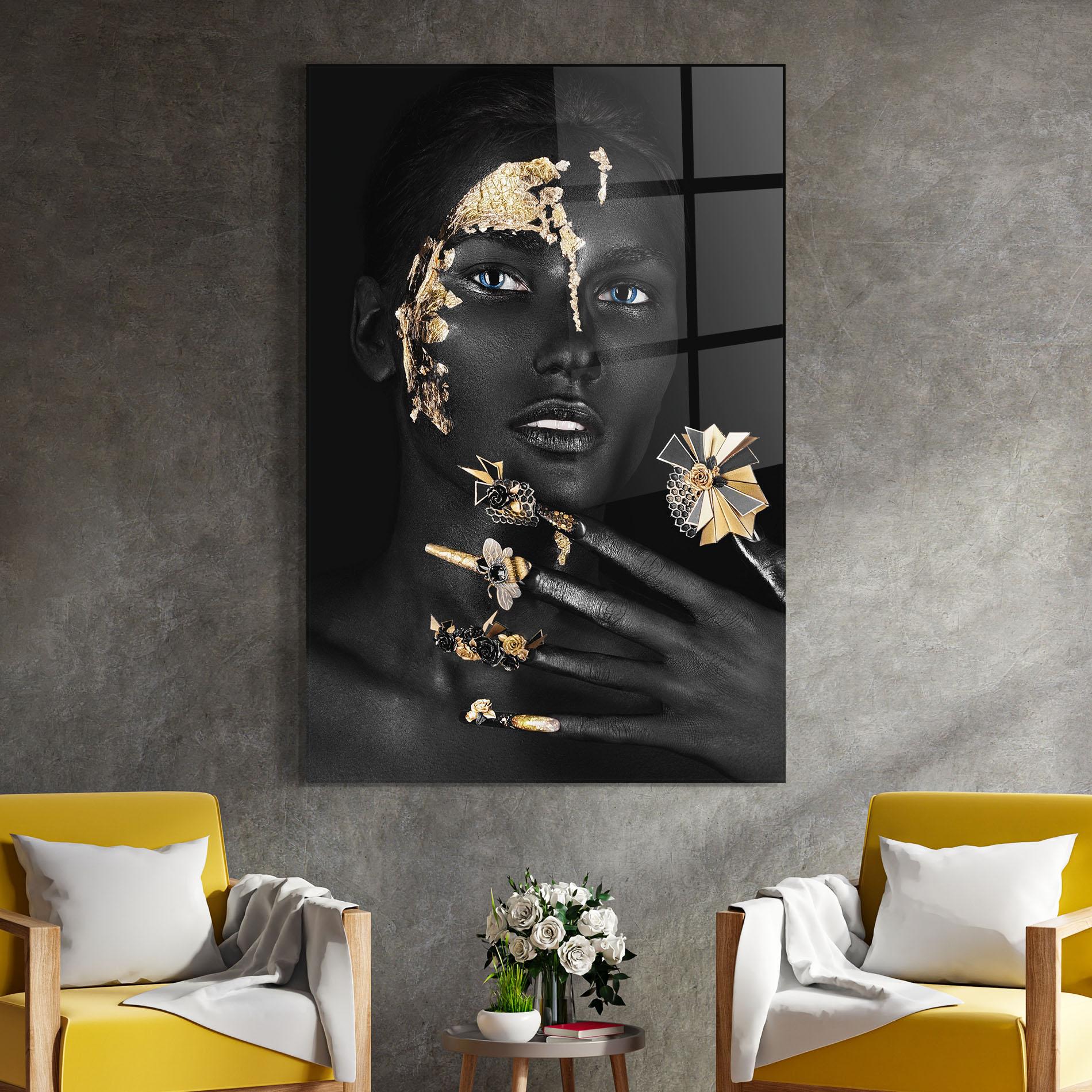 Obraz na Szkle Black Art Makeup mockup 4