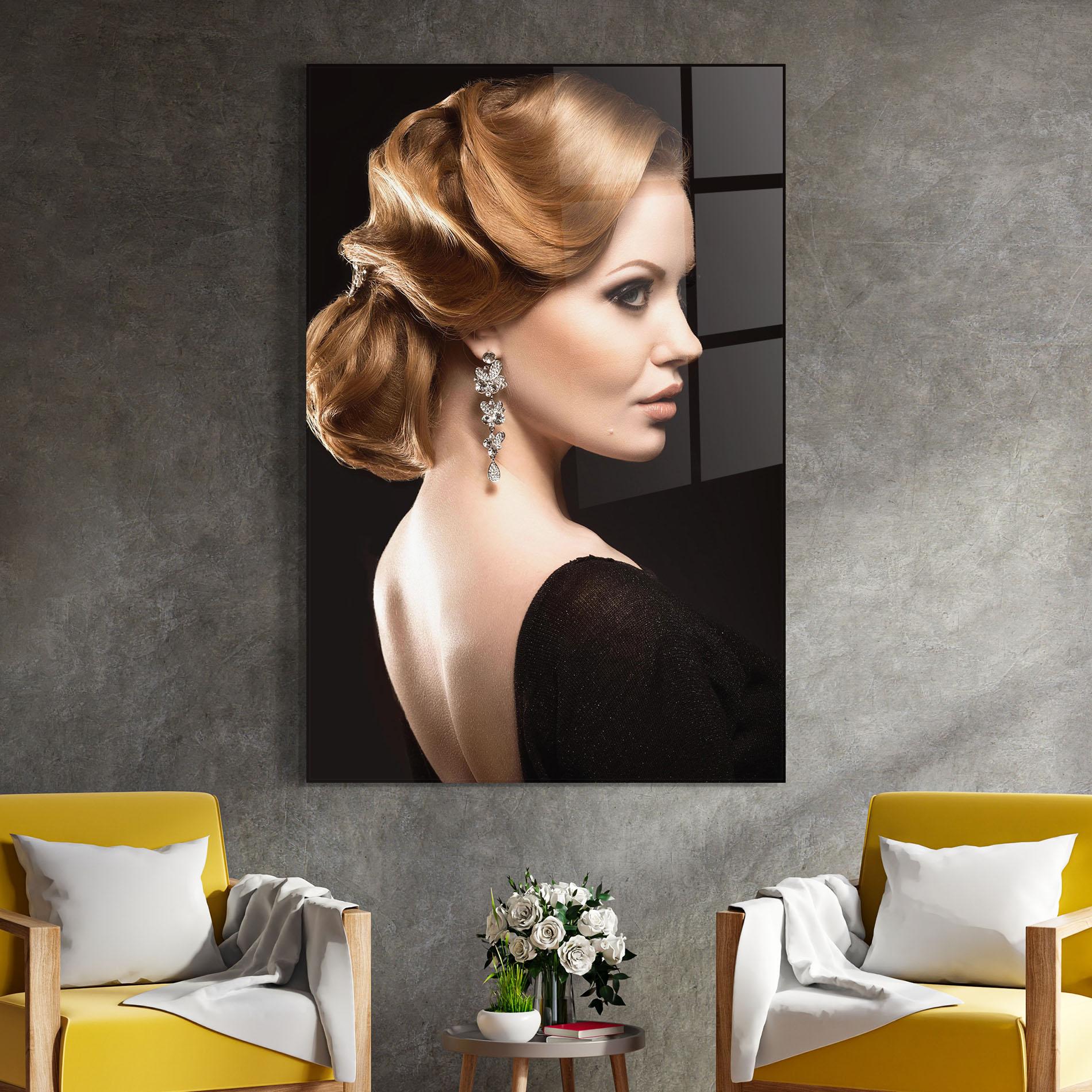 Obraz na Szkle Elegant Earrings mockup 4