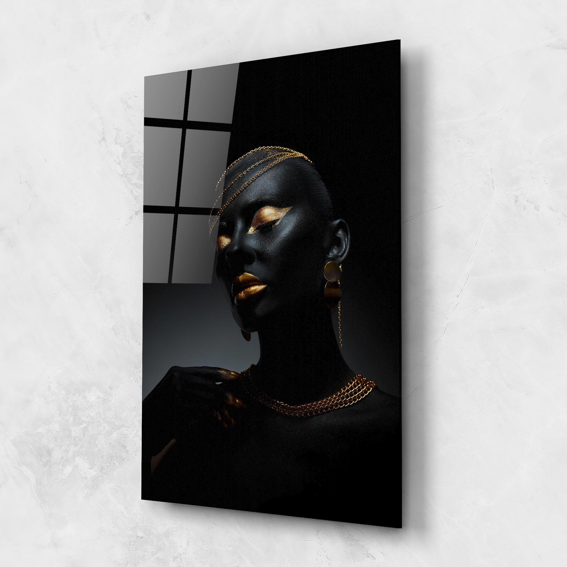 Obraz na Szkle Beauty Gold mockup 1