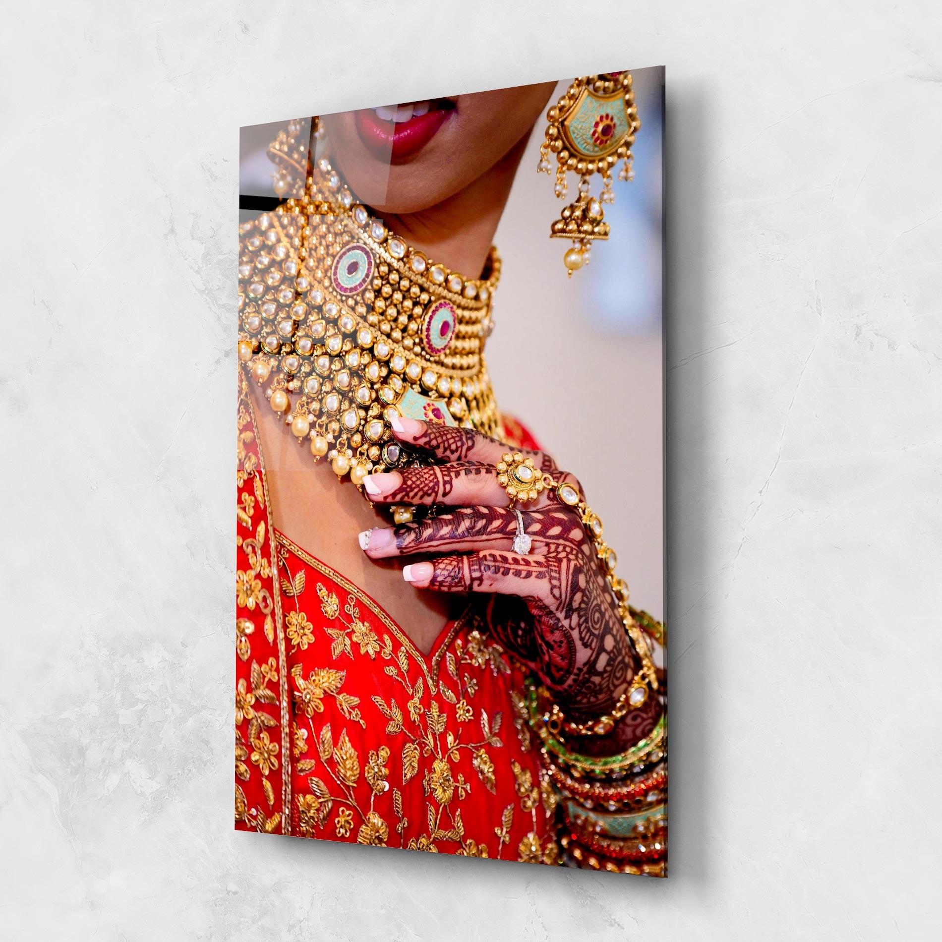 Obraz na Szkle Gold Beautiful Jewelry mockup 1