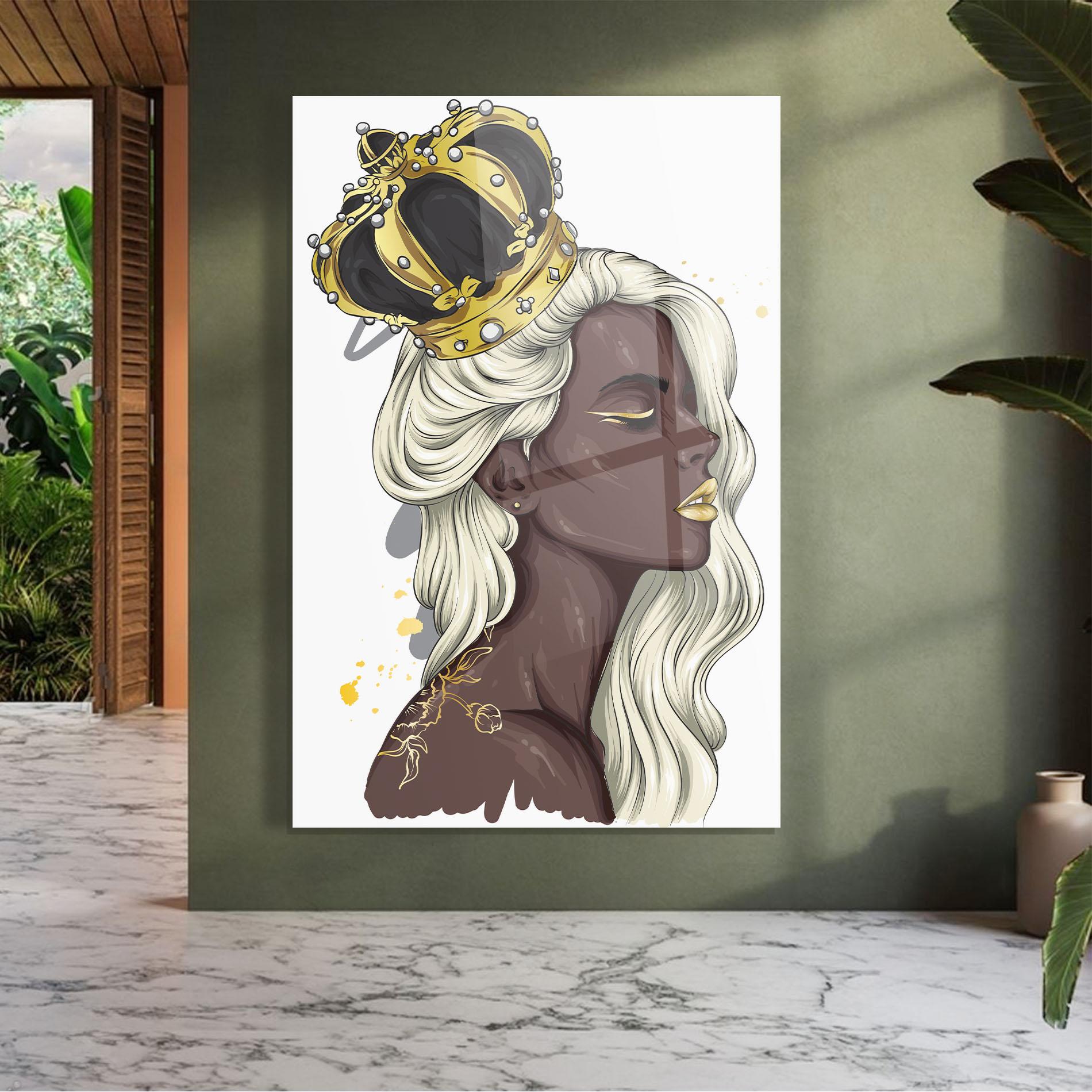 Obraz na Szkle Big Black Crown mockup 7