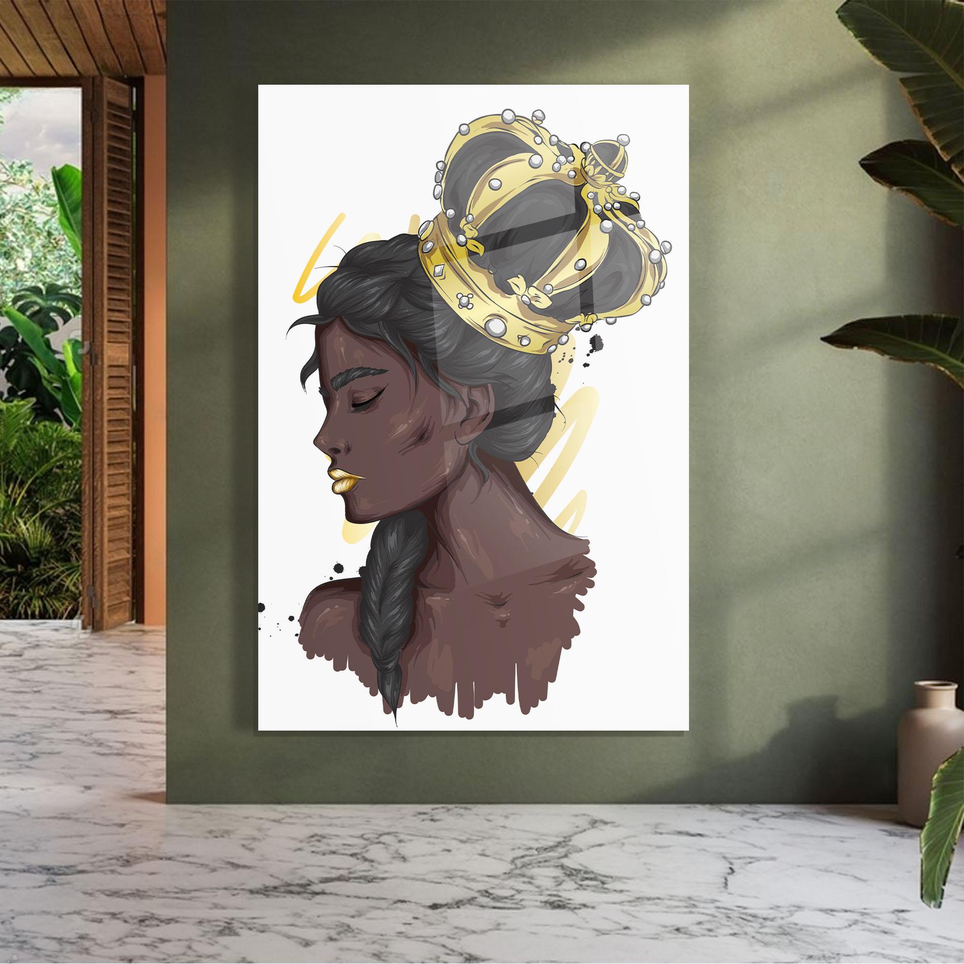 Obraz na Szkle Big Gold Crown mockup 7