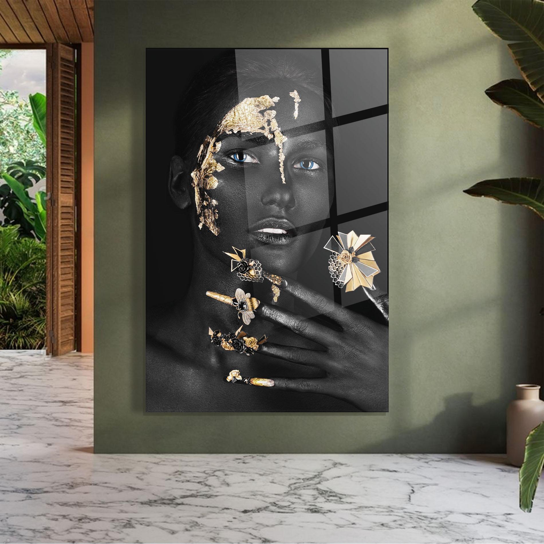 Obraz na Szkle Black Art Makeup mockup 7