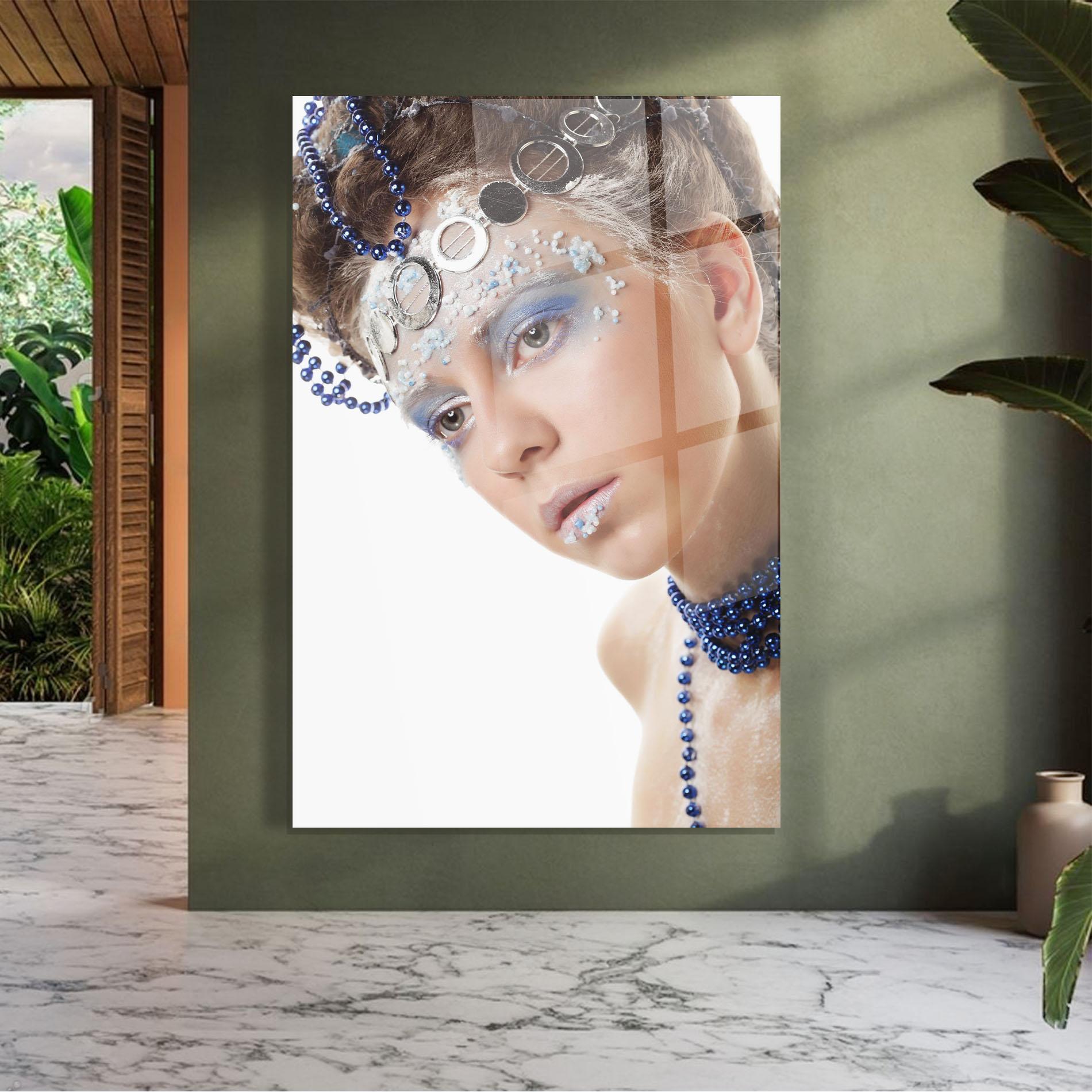 Obraz na Szkle Blue Accessory mockup 7