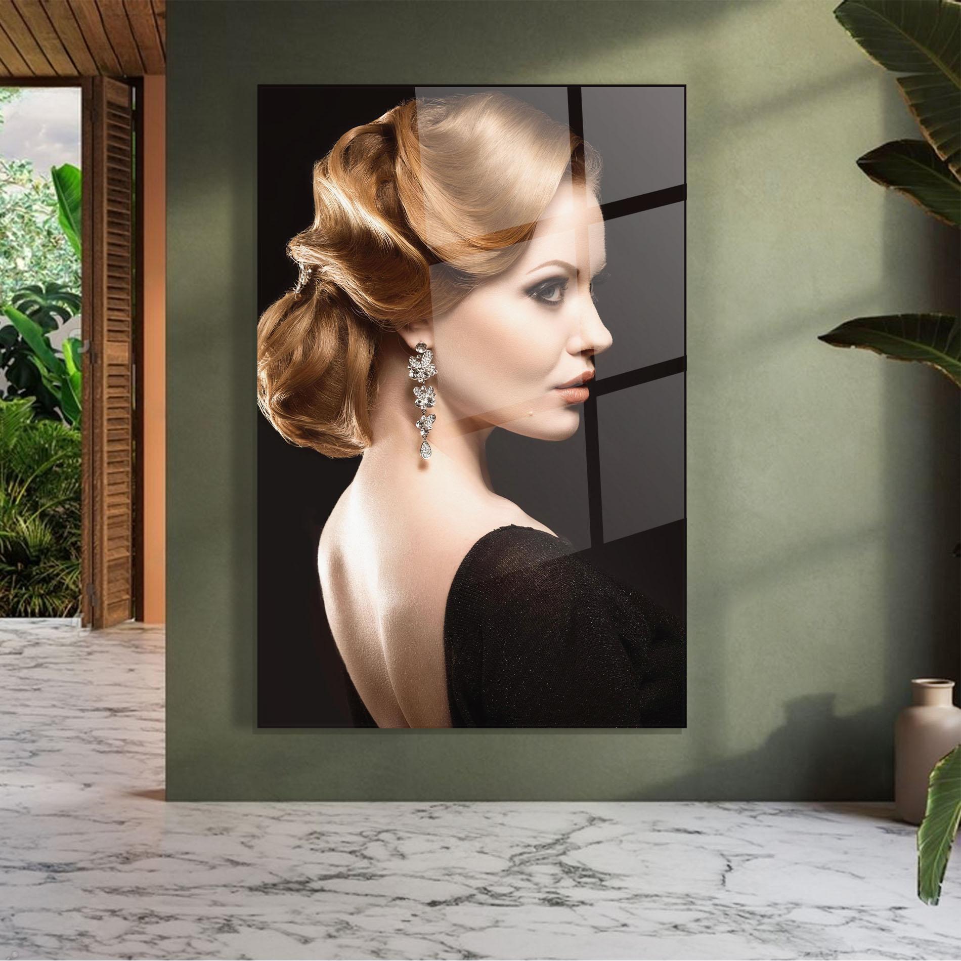 Obraz na Szkle Elegant Earrings mockup 7