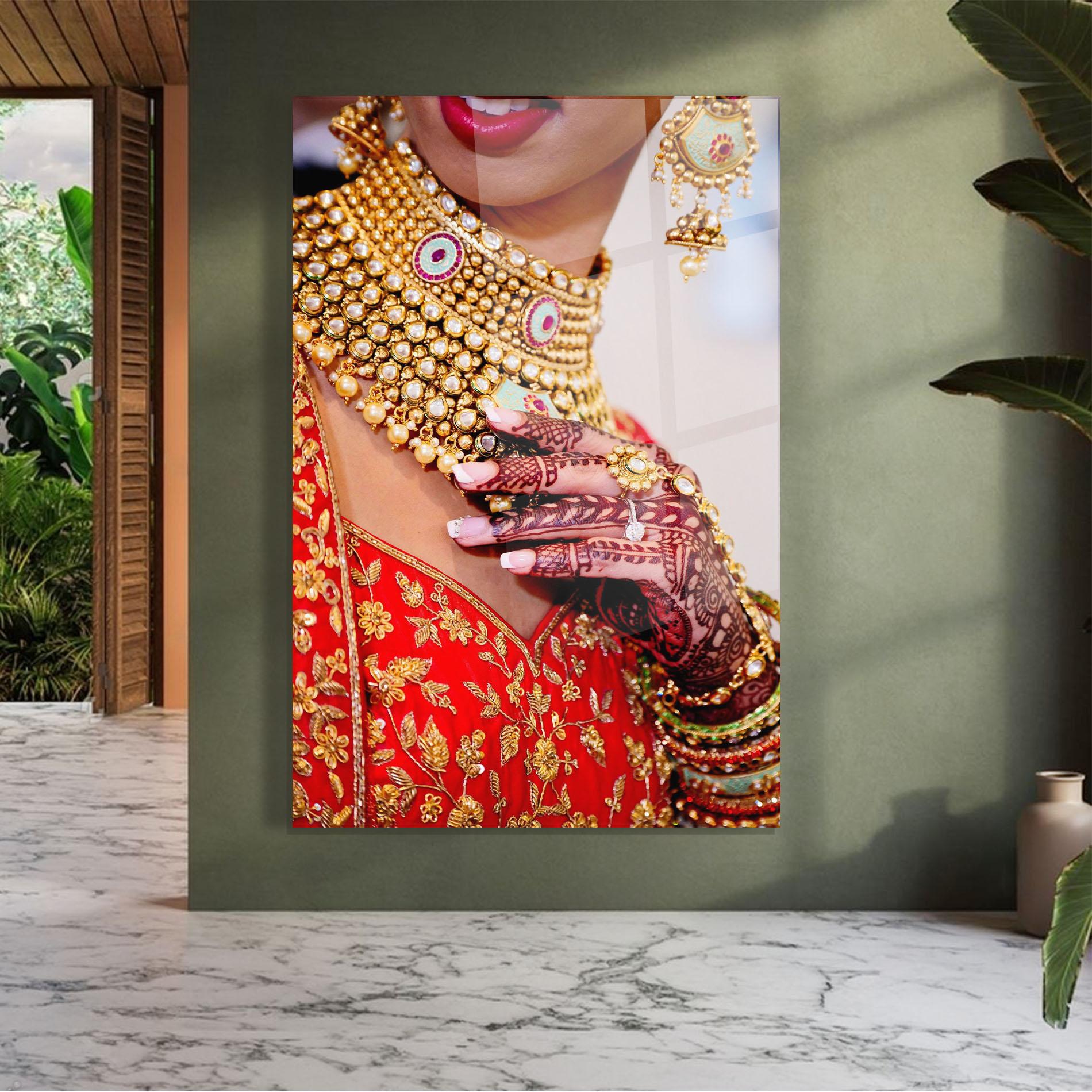 Obraz na Szkle Gold Beautiful Jewelry mockup 7