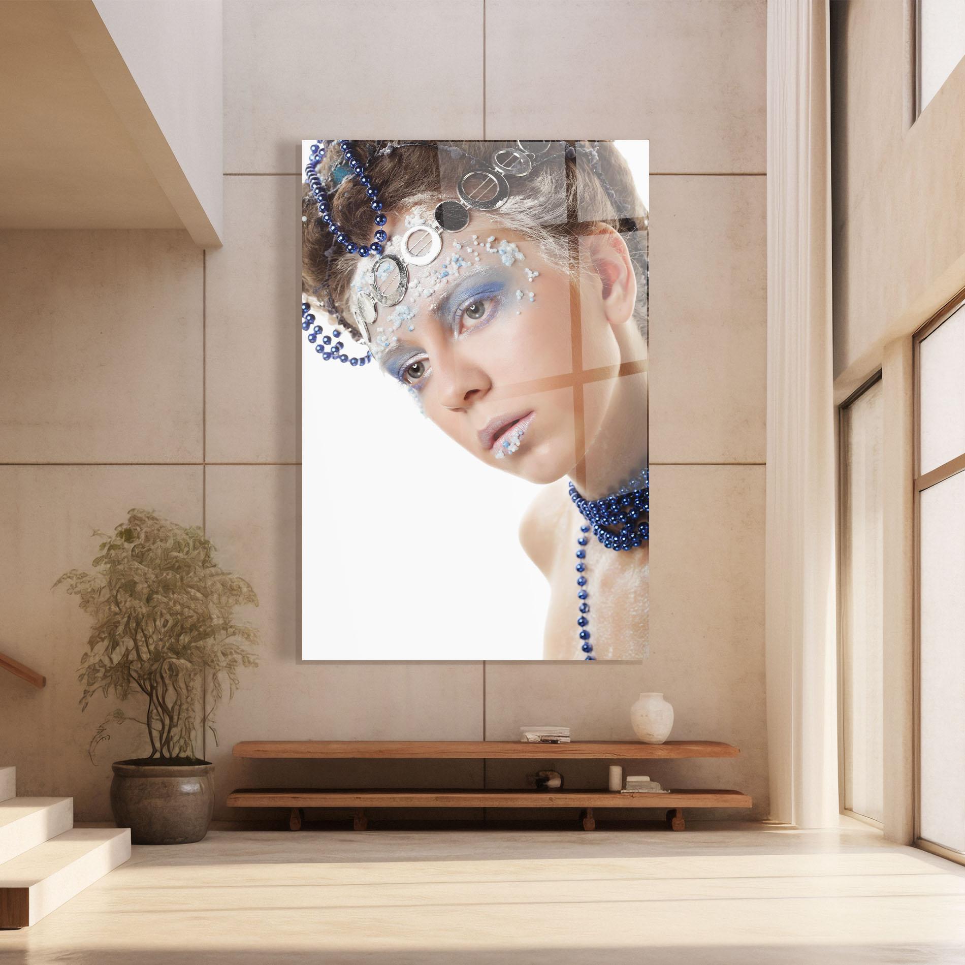 Obraz na Szkle Blue Accessory mockup 8