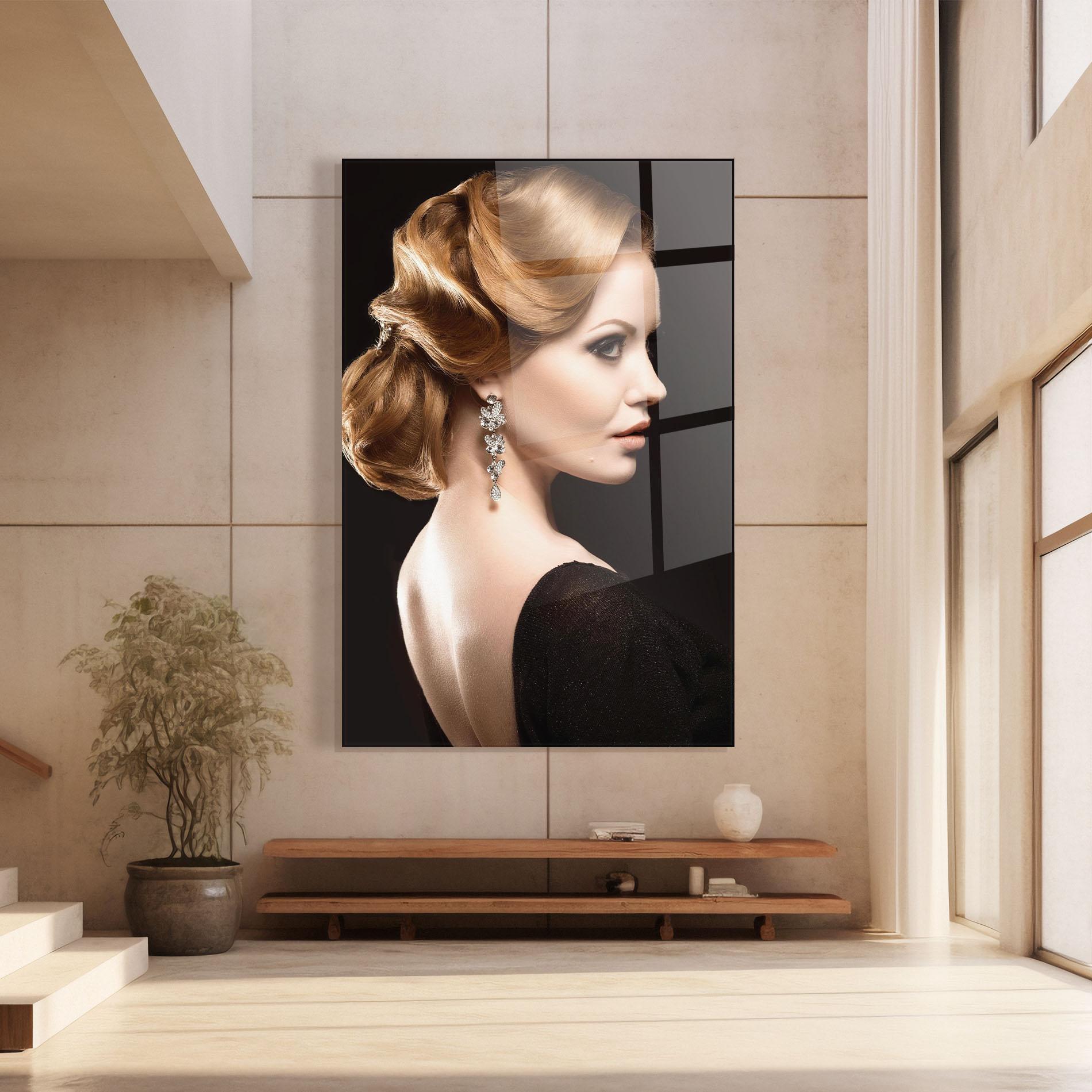 Obraz na Szkle Elegant Earrings mockup 8