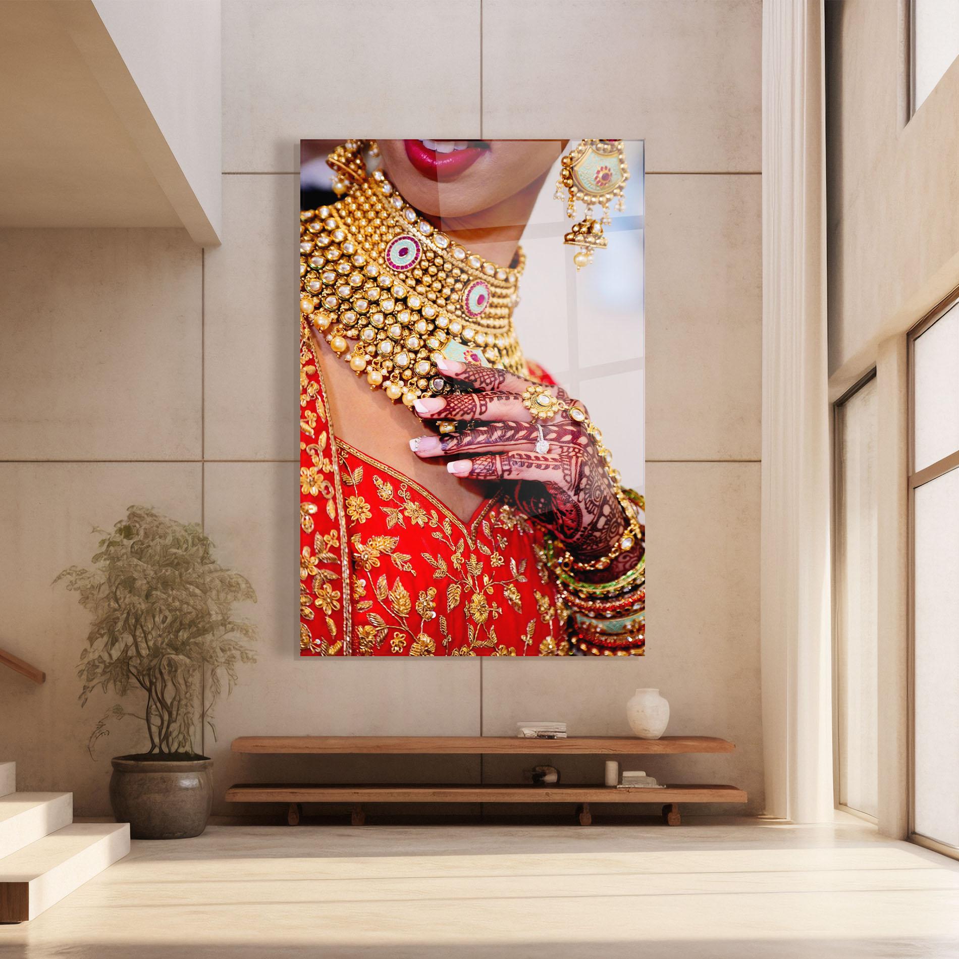 Obraz na Szkle Gold Beautiful Jewelry mockup 8