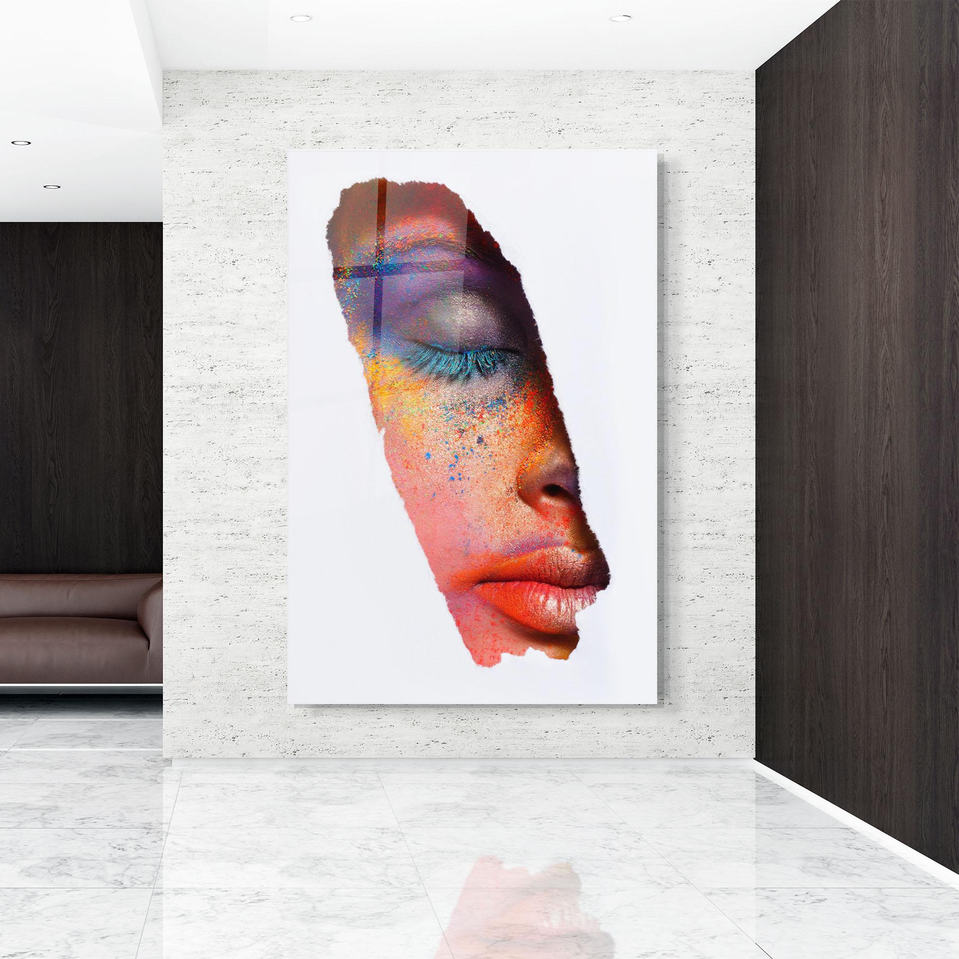 Obraz na Szkle Blue Eyelashes mockup 9