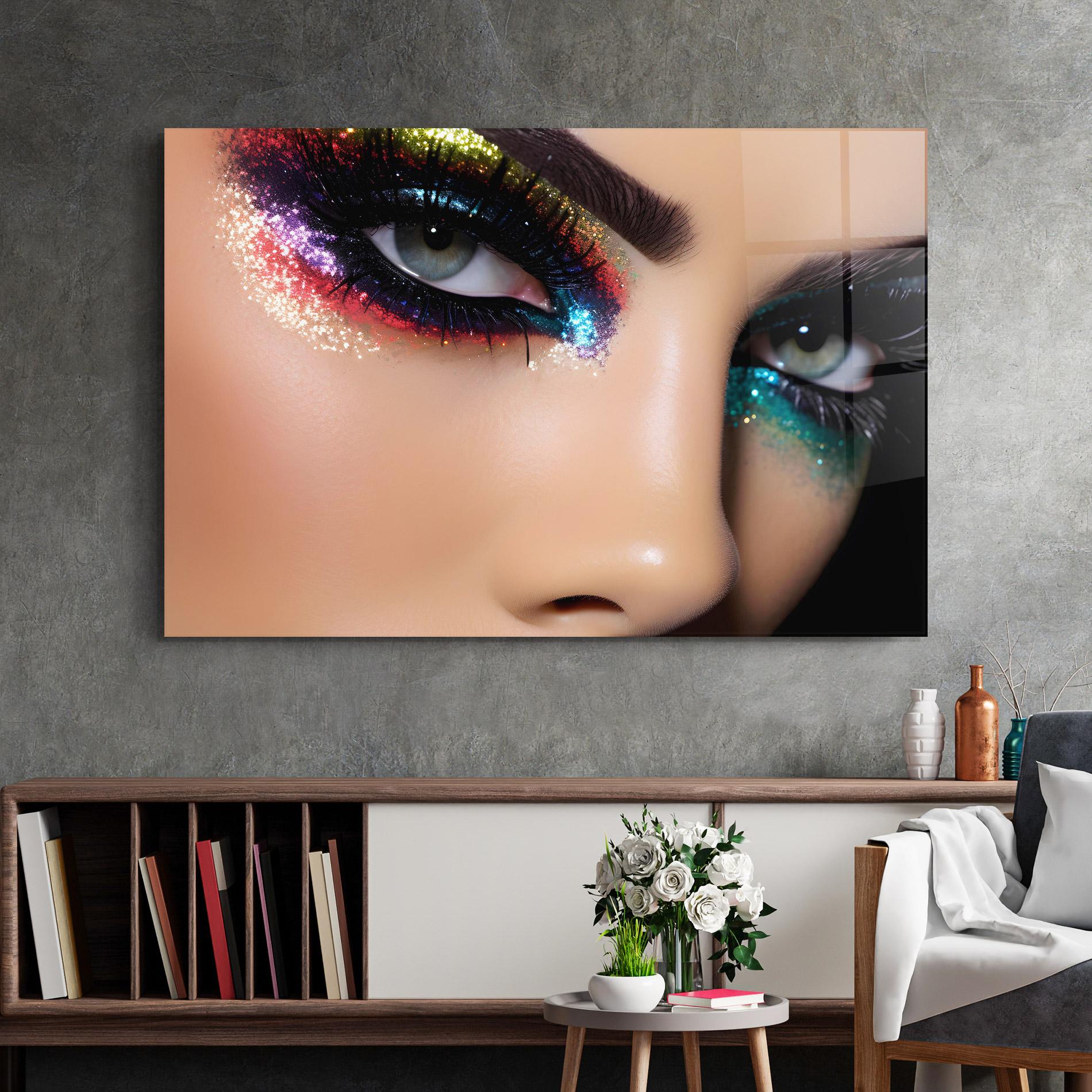 Obraz na Szkle Feminine Makeup Model mockup 2