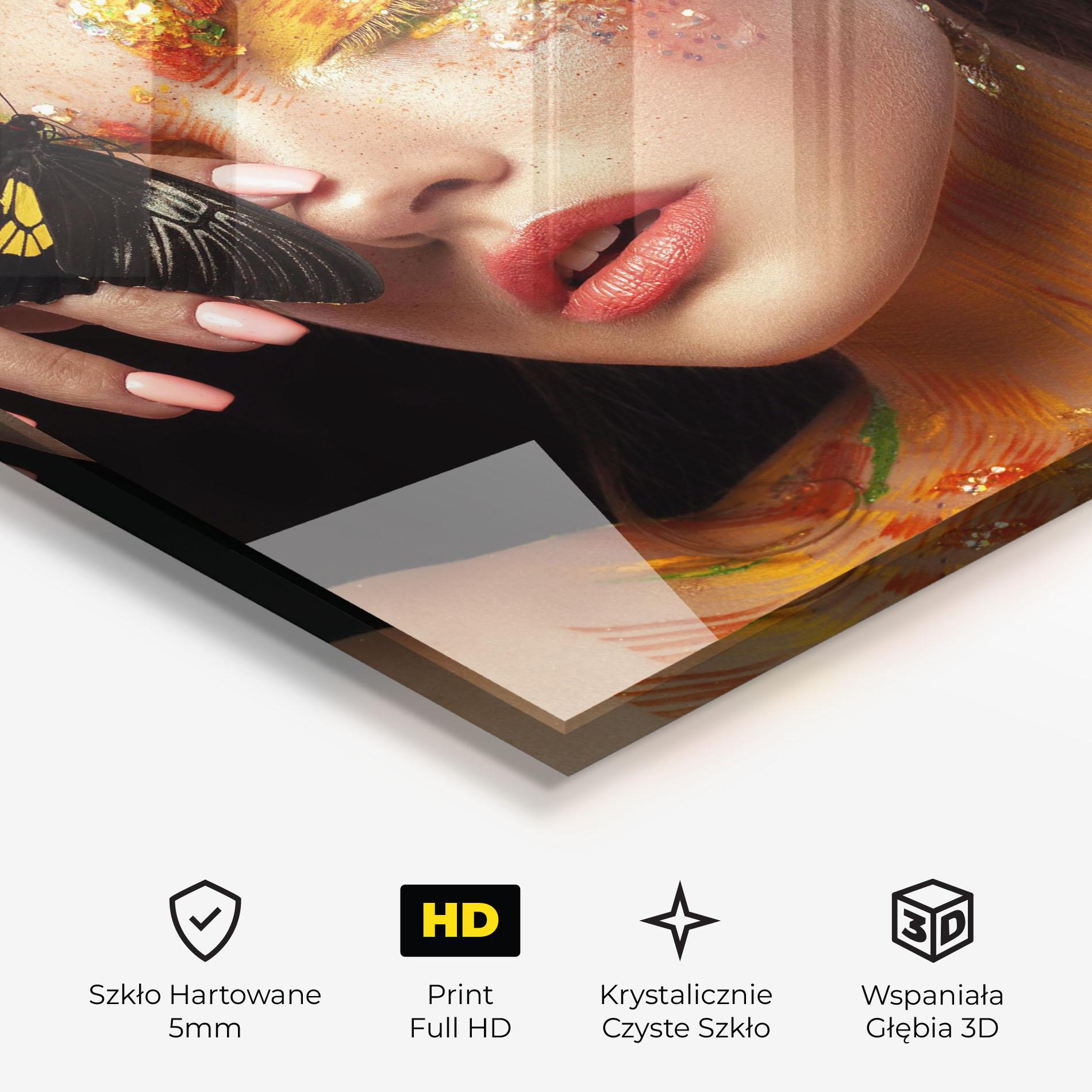 Obraz na Szkle Butterflu Makeup mockup 3