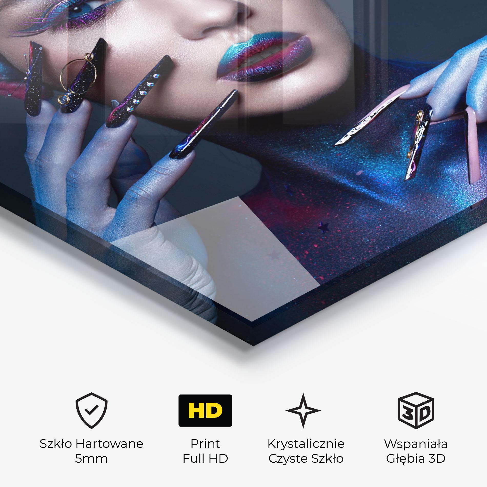 Obraz na Szkle Galaxy Hair Girl mockup 3