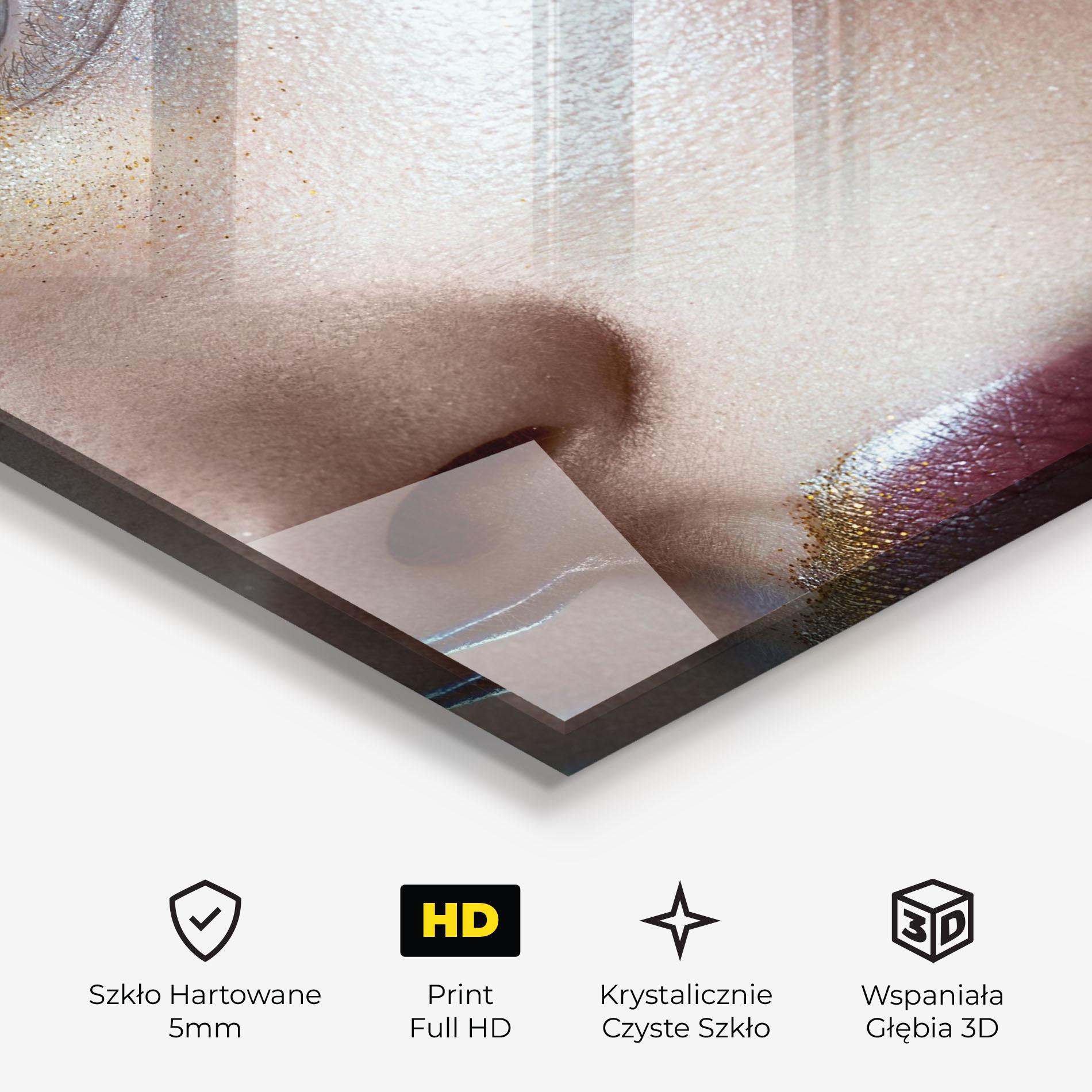 Obraz na Szkle Golden Silver Makeup mockup 3