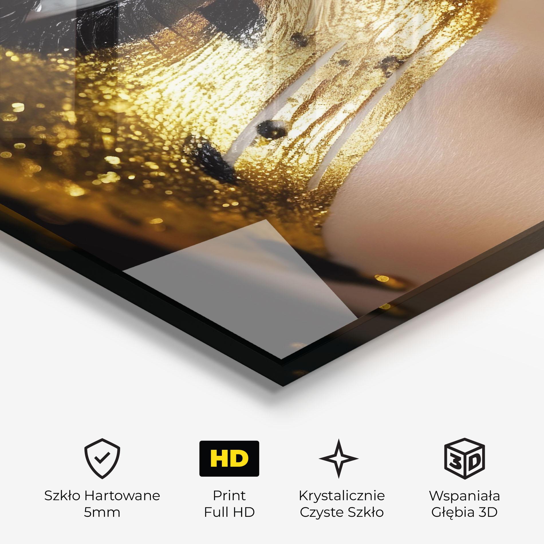 Obraz na Szkle Grey Eye Makeup mockup 3