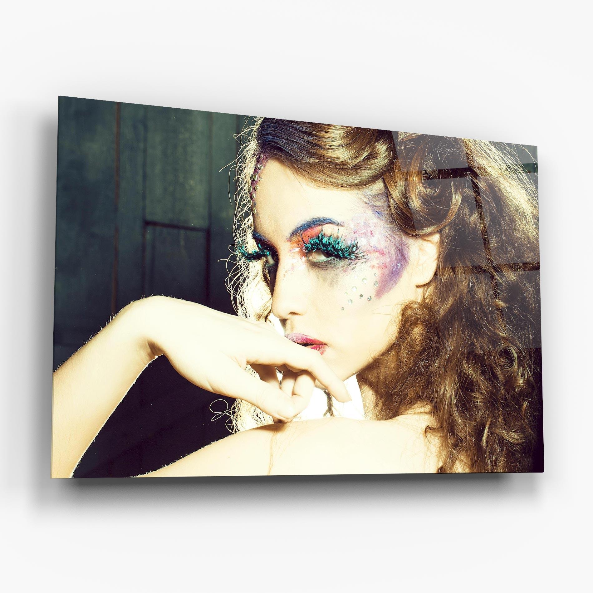 Obraz na Szkle False Feather Eyelashes mockup 6