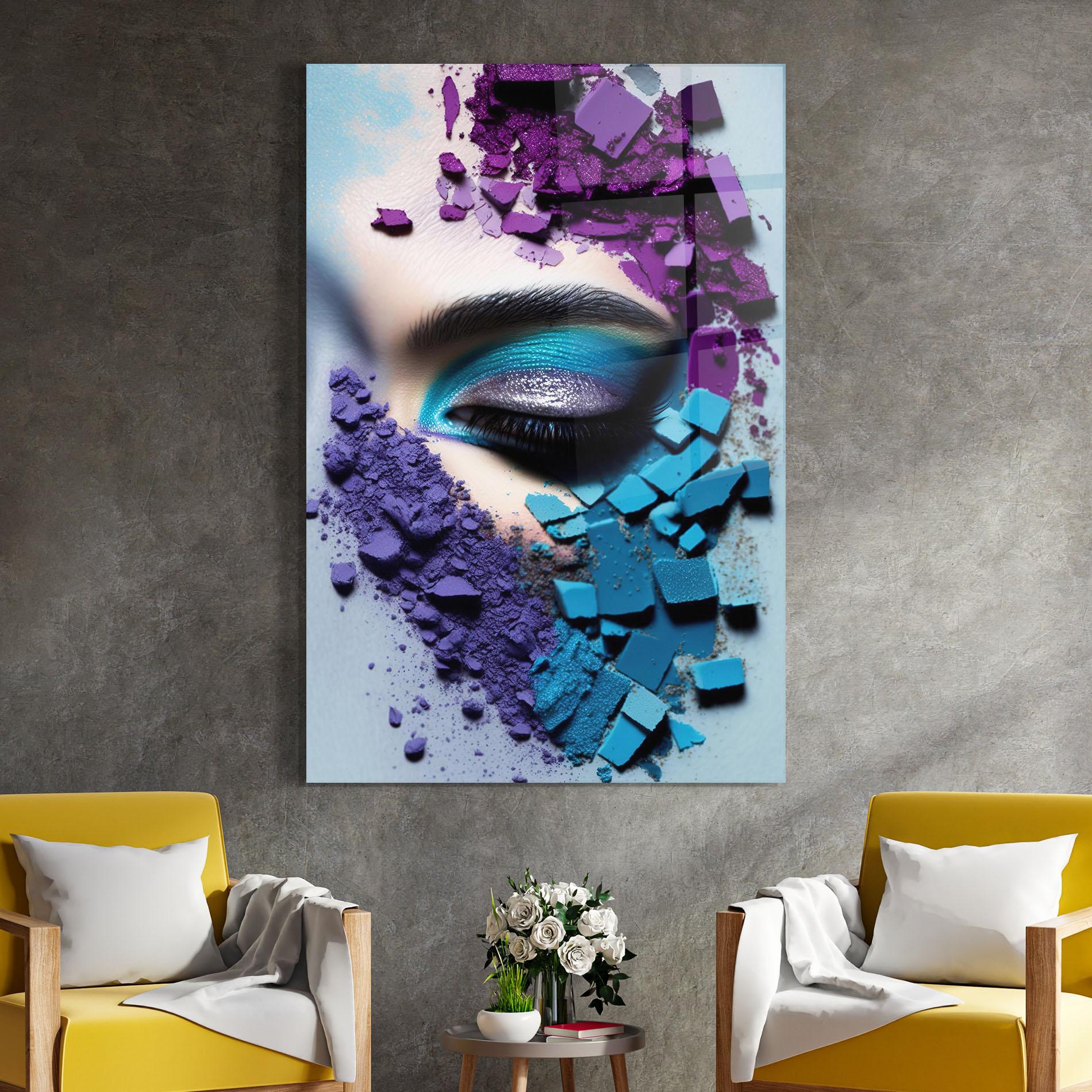 Obraz na Szkle Crushed Neon Palette mockup 4