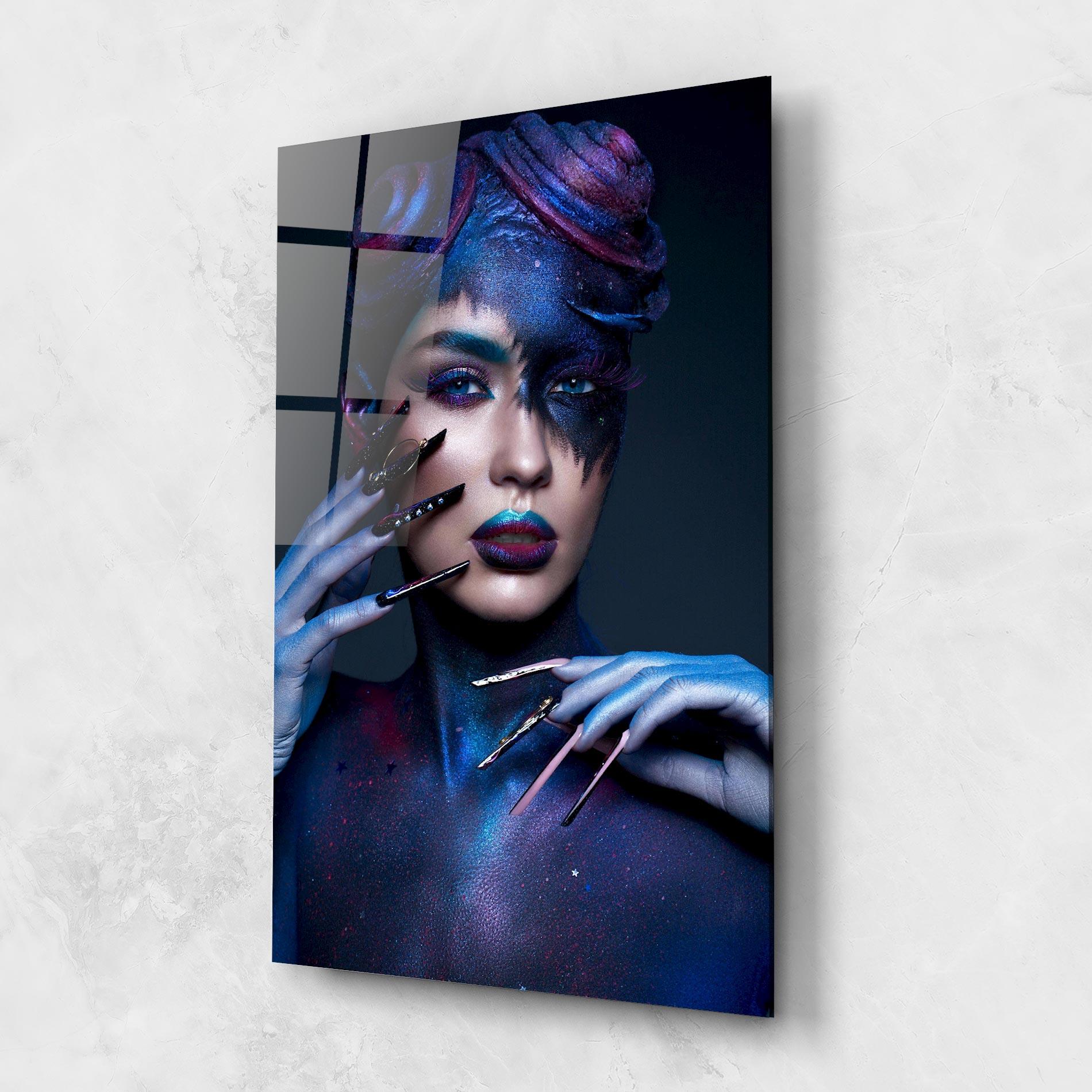 Obraz na Szkle Galaxy Hair Girl mockup 1