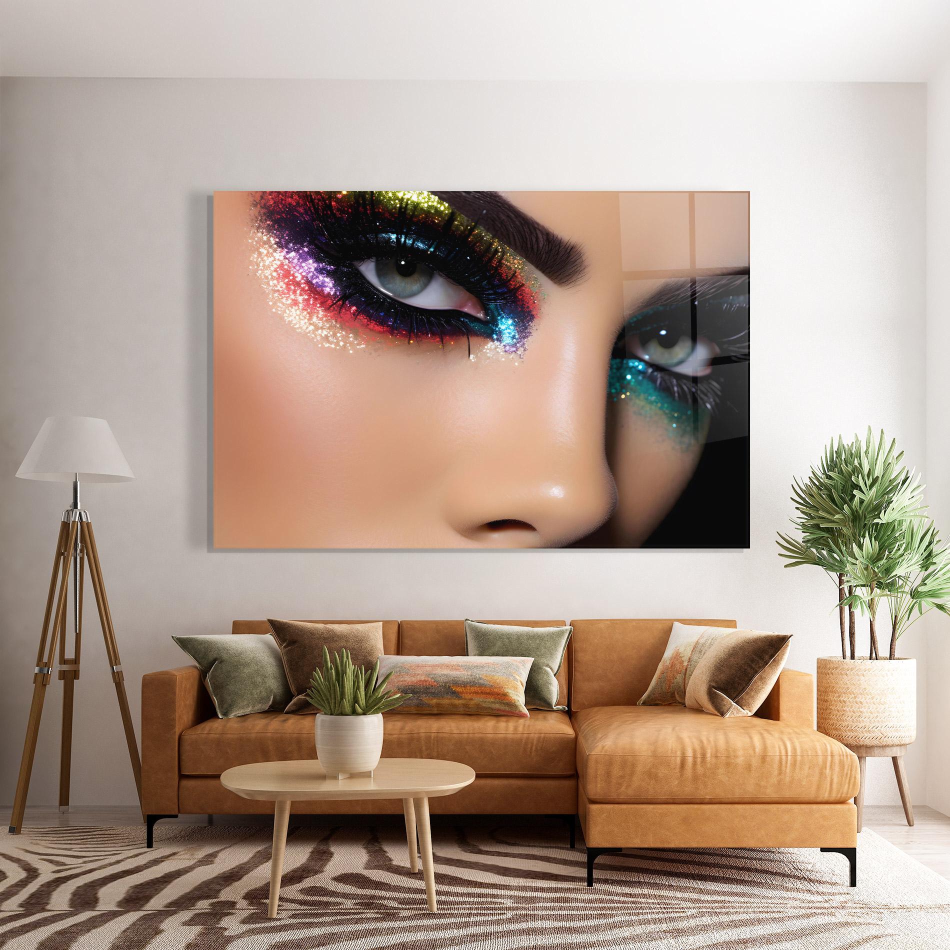 Obraz na Szkle Feminine Makeup Model mockup 7