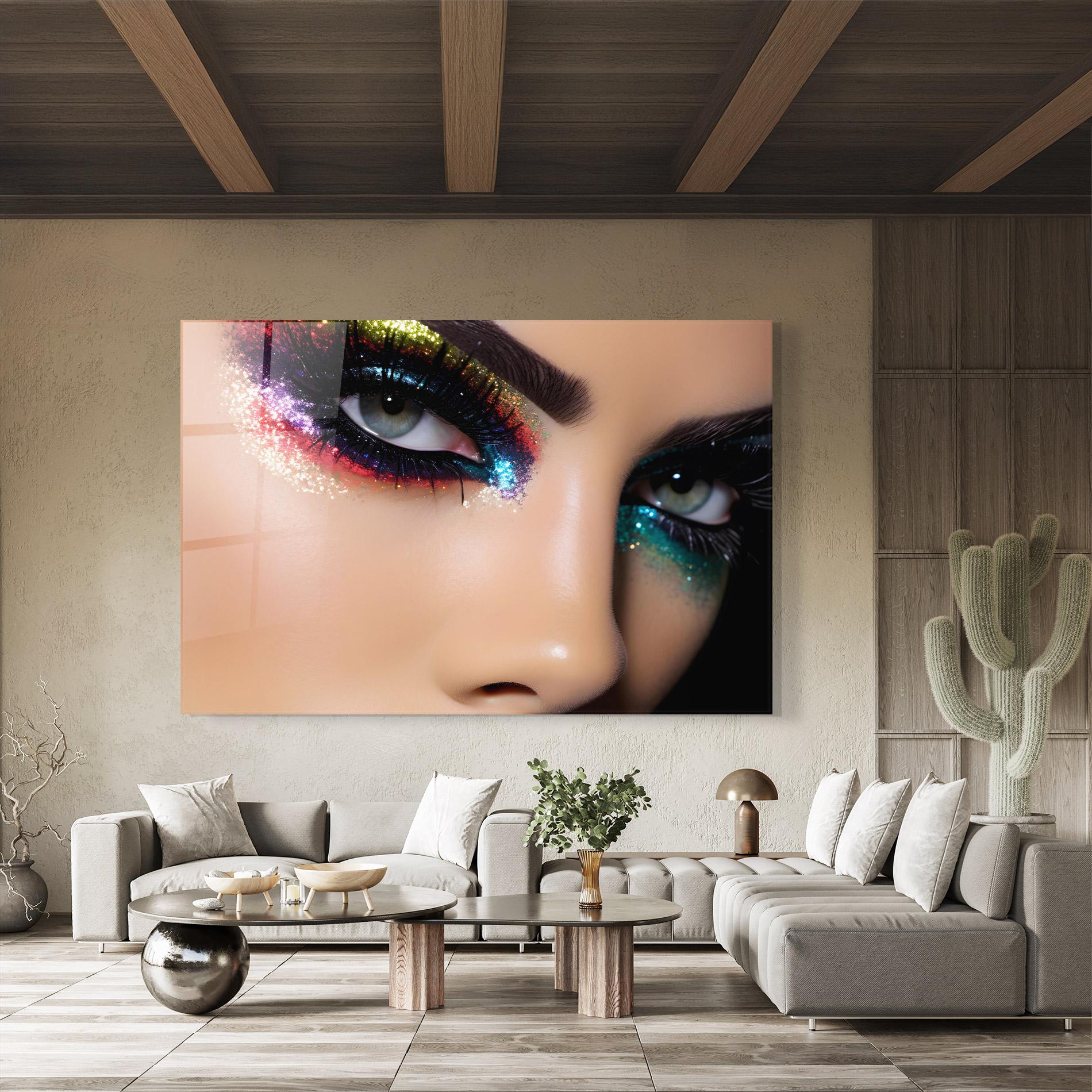 Obraz na Szkle Feminine Makeup Model mockup 8