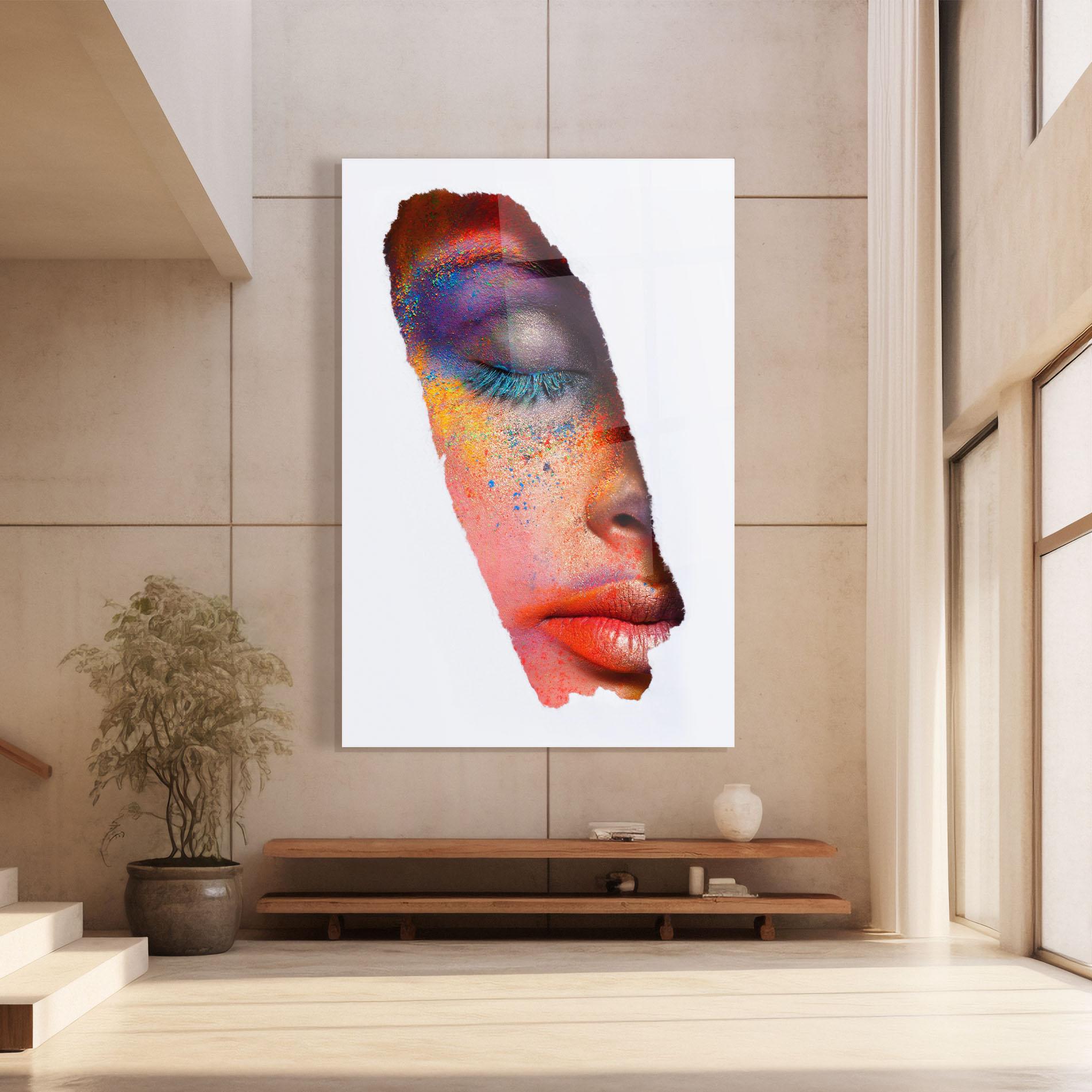 Obraz na Szkle Blue Eyelashes mockup 8